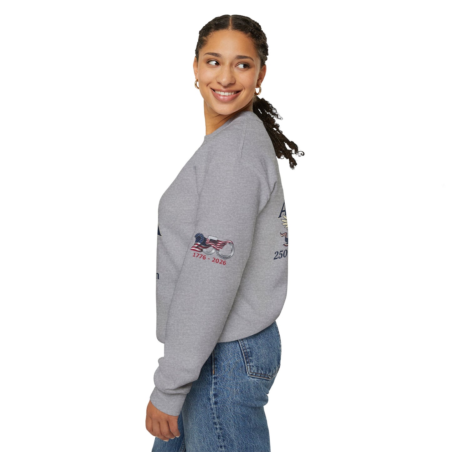 USA 250th Anniversary Crewneck Sweatshirt | America's 250 Years of Freedom Sweatshirt - Trending Novelties & Gifts