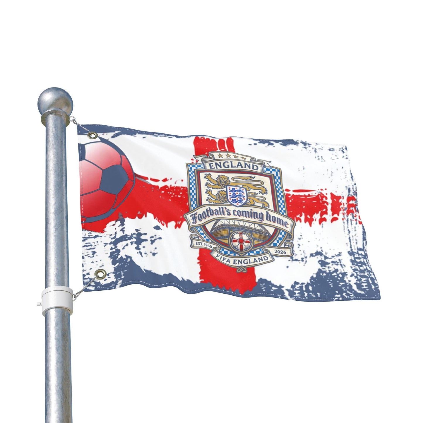 England Football Flag – 'Football's Coming Home' Soccer Fan Banner