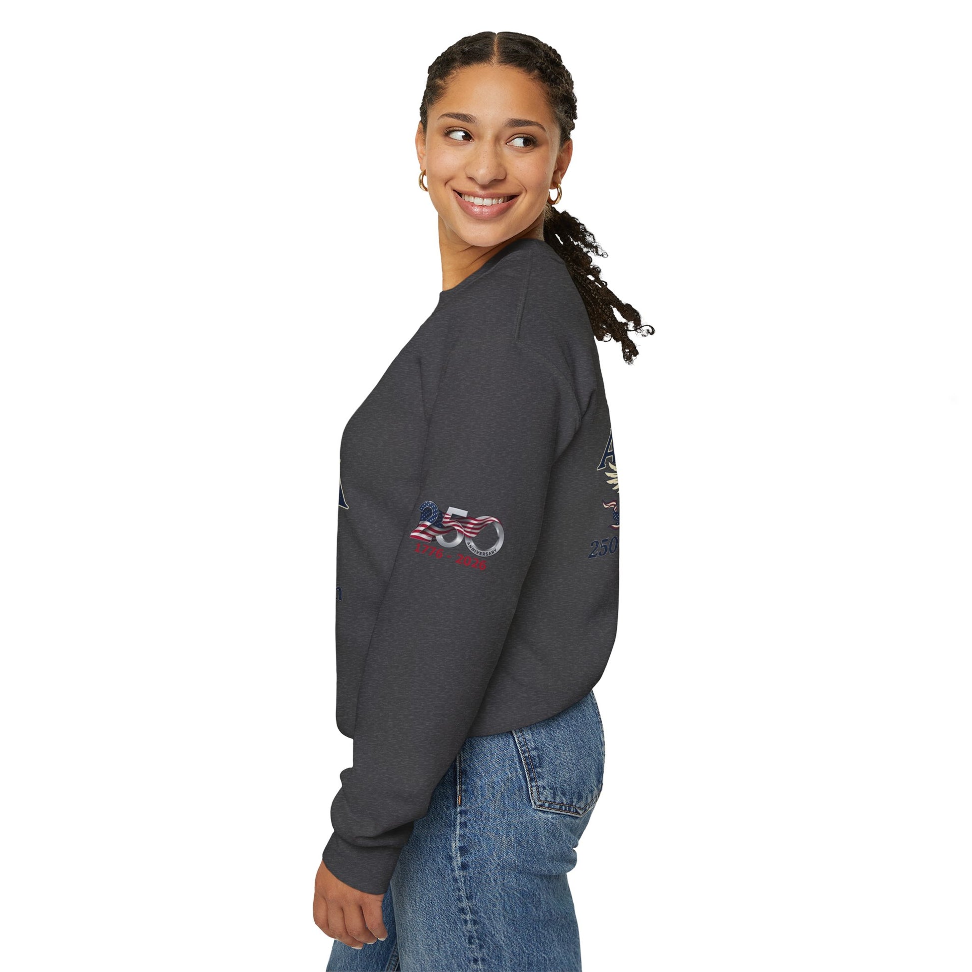 USA 250th Anniversary Crewneck Sweatshirt | America's 250 Years of Freedom Sweatshirt - Trending Novelties & Gifts
