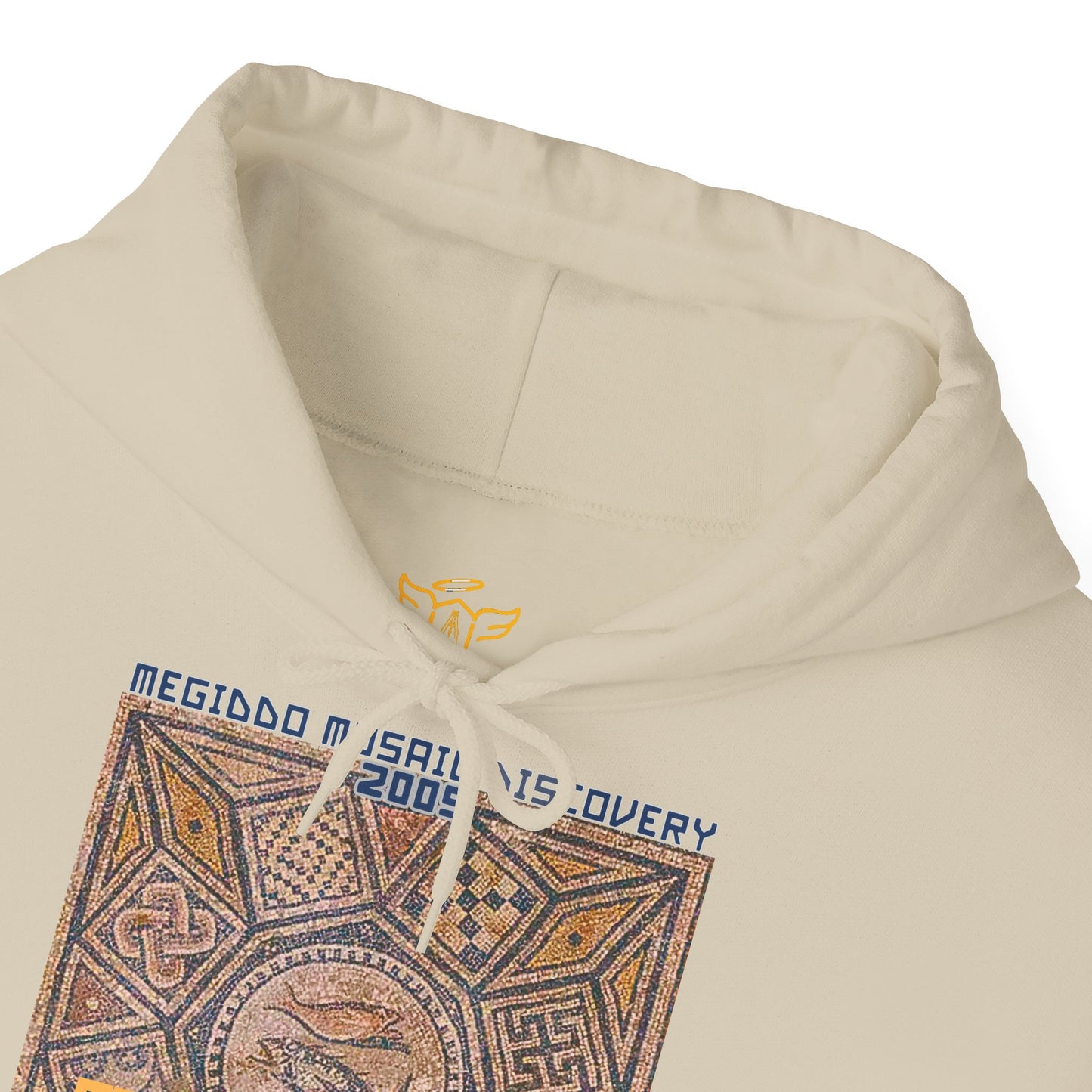 Megiddo Mosaic Souvenir Unisex Hoodie - Catholic Faith Souvenir Hoodie, Christian Vintage Hoodie, MMD.