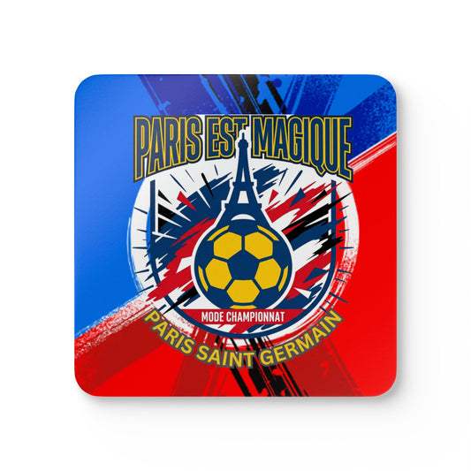 Paris Saint-Germain Soccer Cork Coaster Set – "Paris Est Magique" Team Drink Coasters - Trending Novelties & Gifts