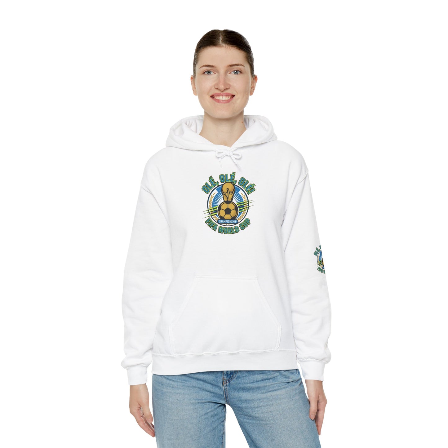 Soccer Champions Graphic Hoodie — World Cup Vintage Trophy Design Hoodie - Trending Novelties & Gifts