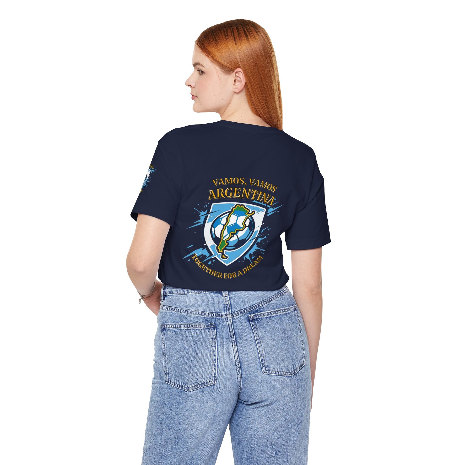 Argentina Soccer T-Shirt - "Vamos, Vamos Argentina" Together for a Dream Fan Tee - Trending Novelties & Gifts