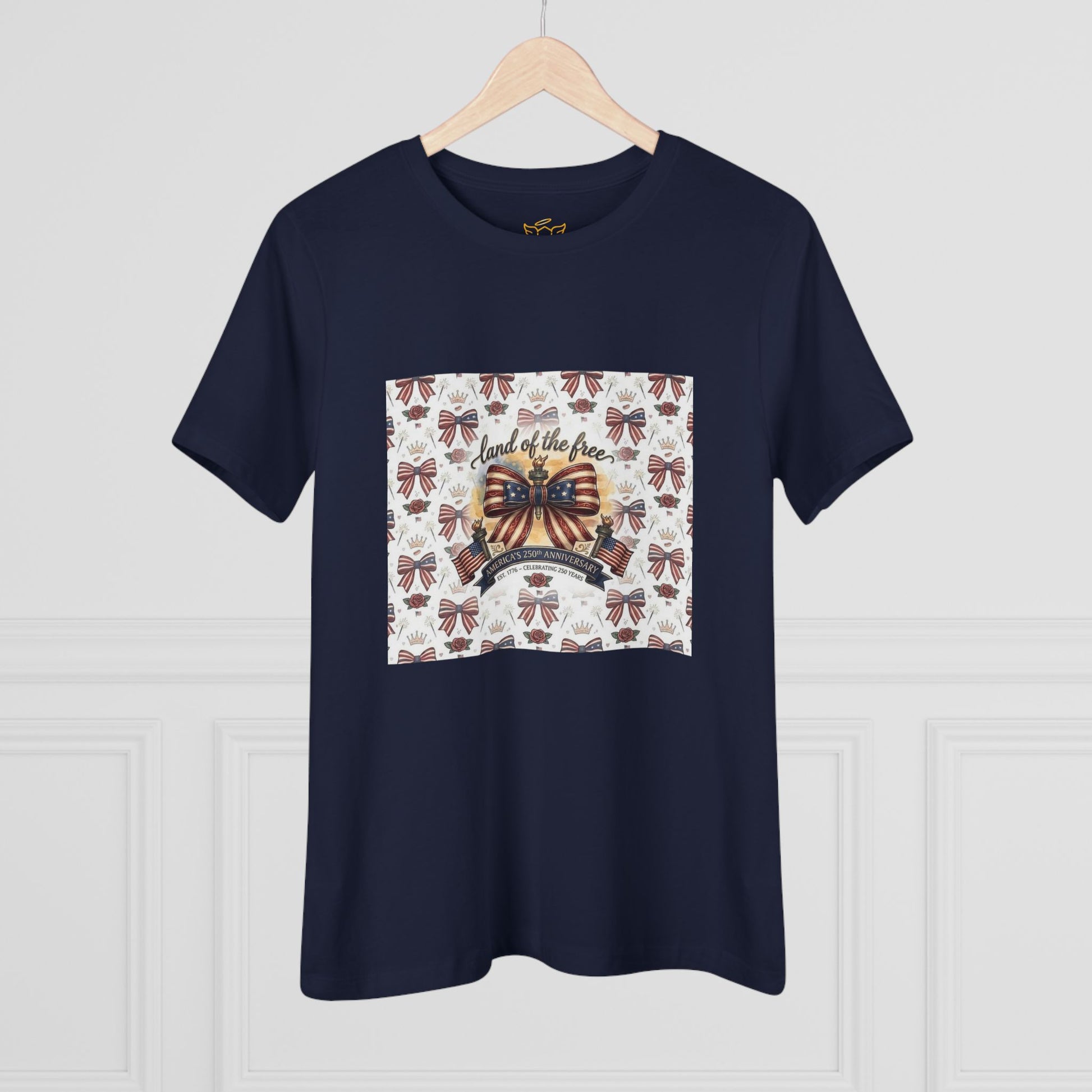 USA 250th Anniversary Patriotic Bow Women's Tee - Trending Novelties & Gifts