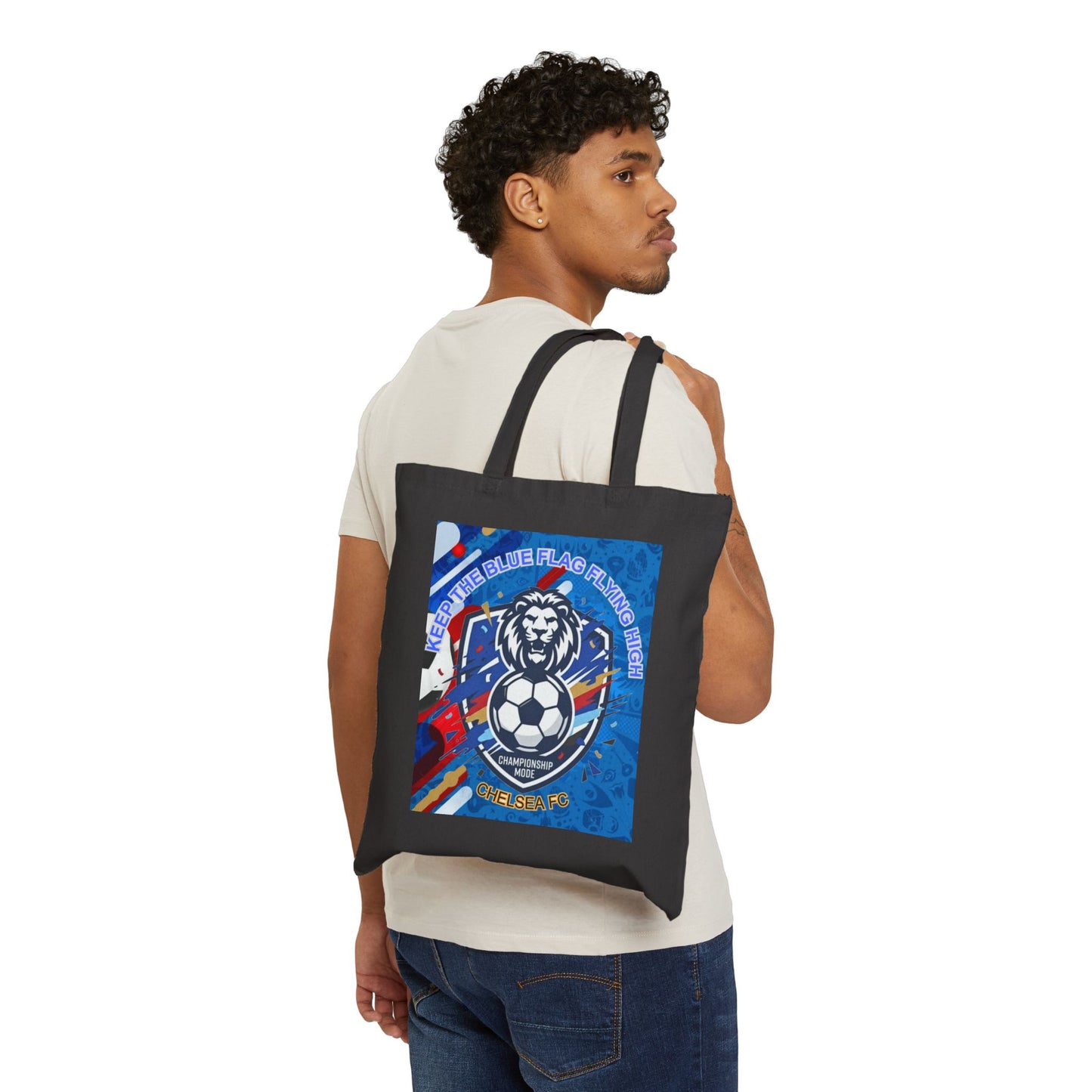 Keep the Blue Flag Flying High Tote | Chelsea Soccer Fan Pride Tote Bag, Retro Supporters - Trending Novelties & Gifts