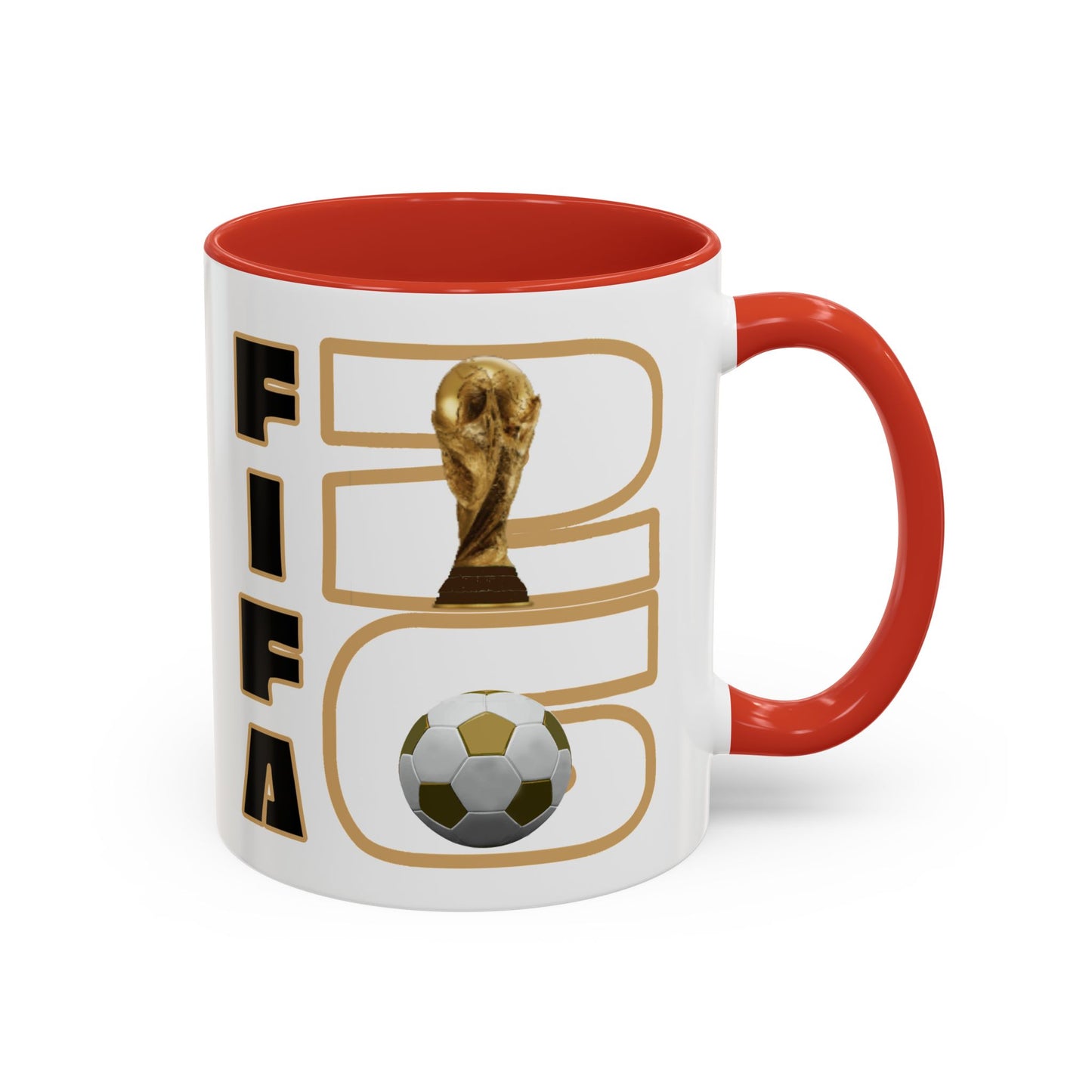 FIFA World Cup '26 Coffee Mug — Soccer Trophy & Ball Graphic 11/15oz