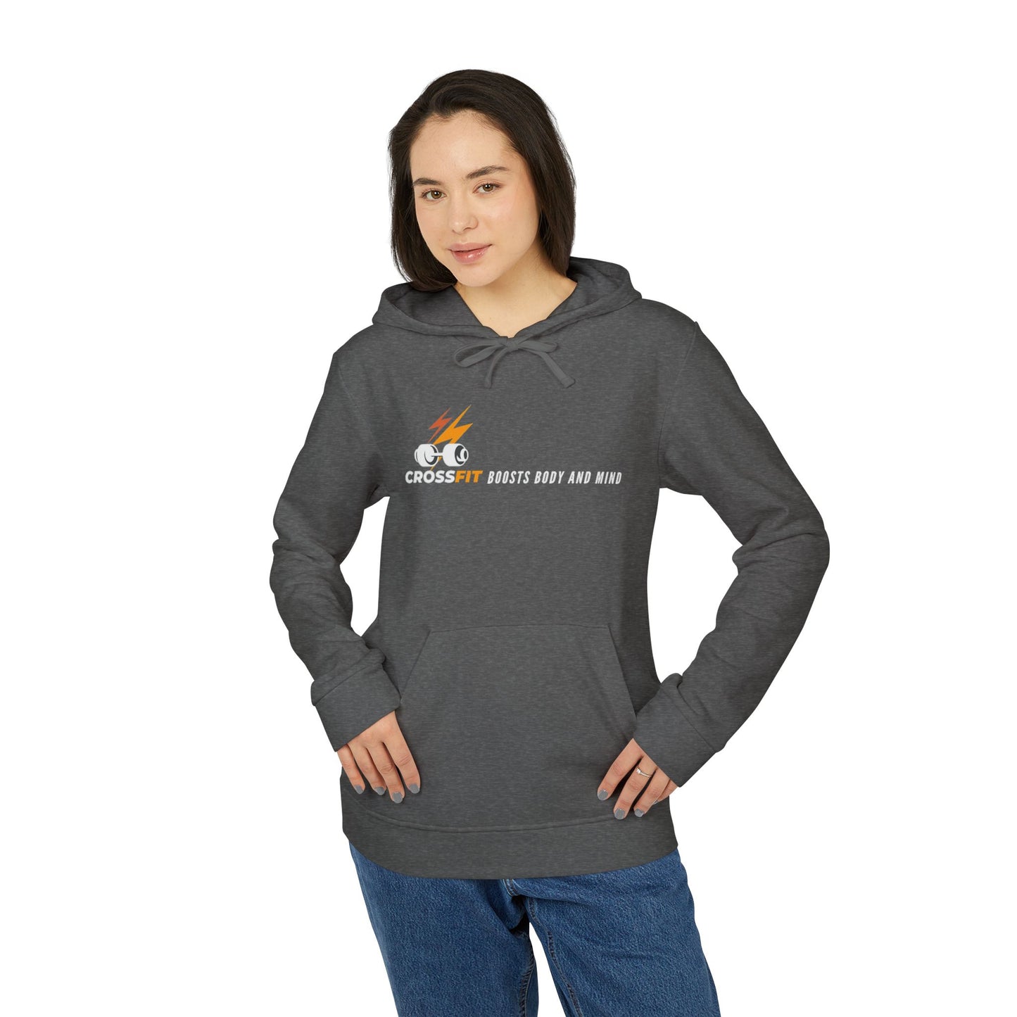 Adidas Sport Fleece Hoodie with CrossFit Slogan