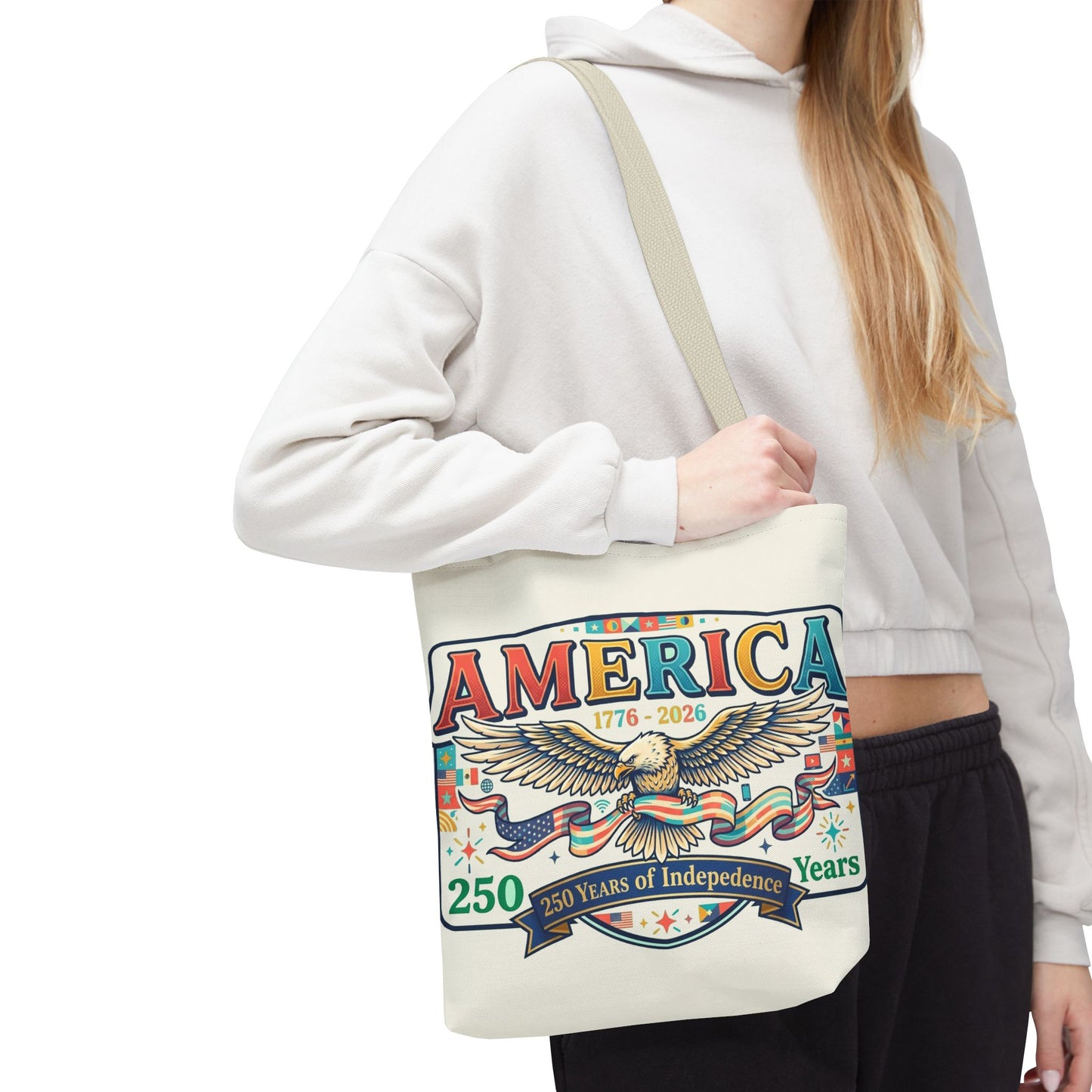USA 250th ANNIVERSARY Tote Bag — America's 250th ANNIVERSARY Patriotic Eagle Tote - Trending Novelties & Gifts