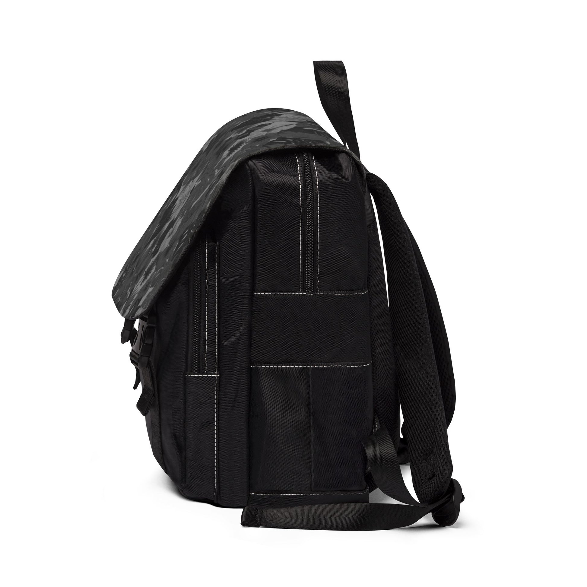 Black Floral Casual Summer Backpack — Lightweight Everyday Travel Bag - Trending Novelties & Gifts