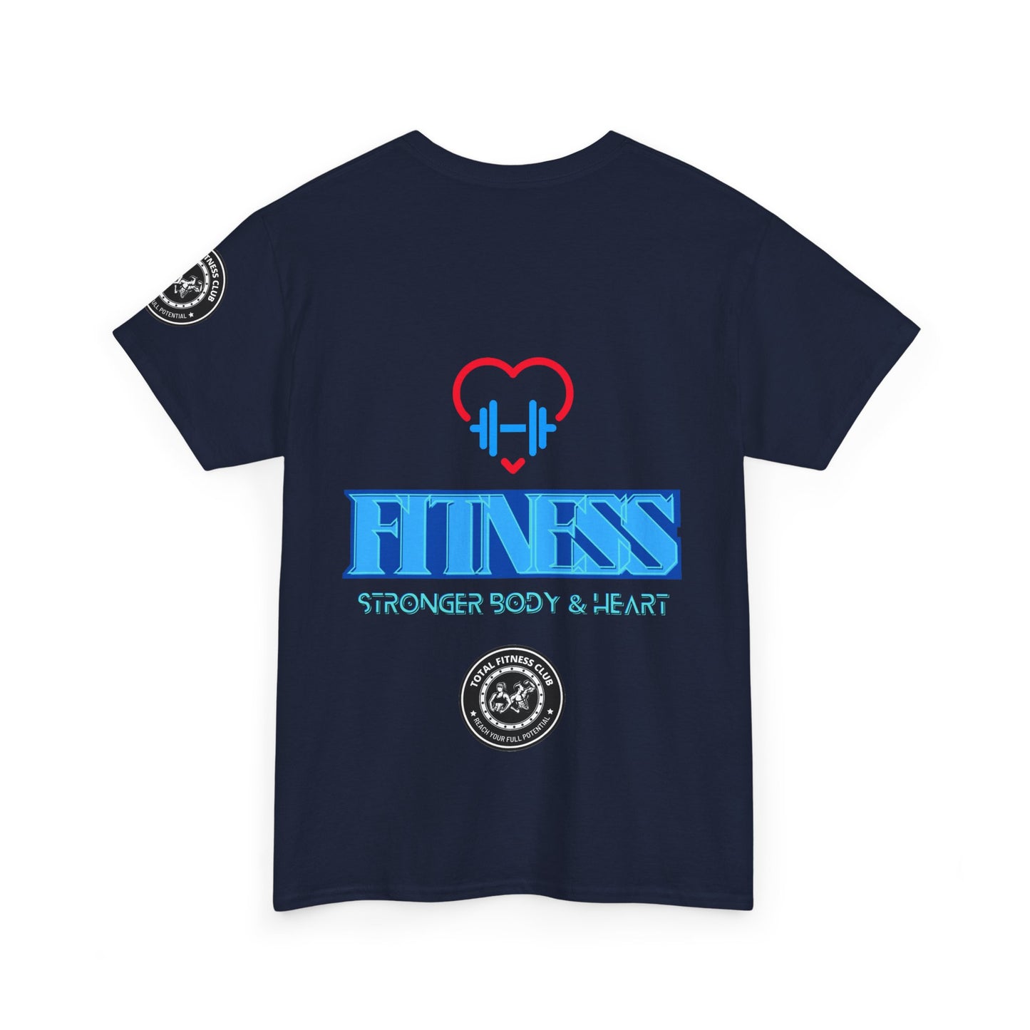 Fitness Quotes Cotton T-shirt (9) - 'Fitness for a Stronger body and heart'. FQT