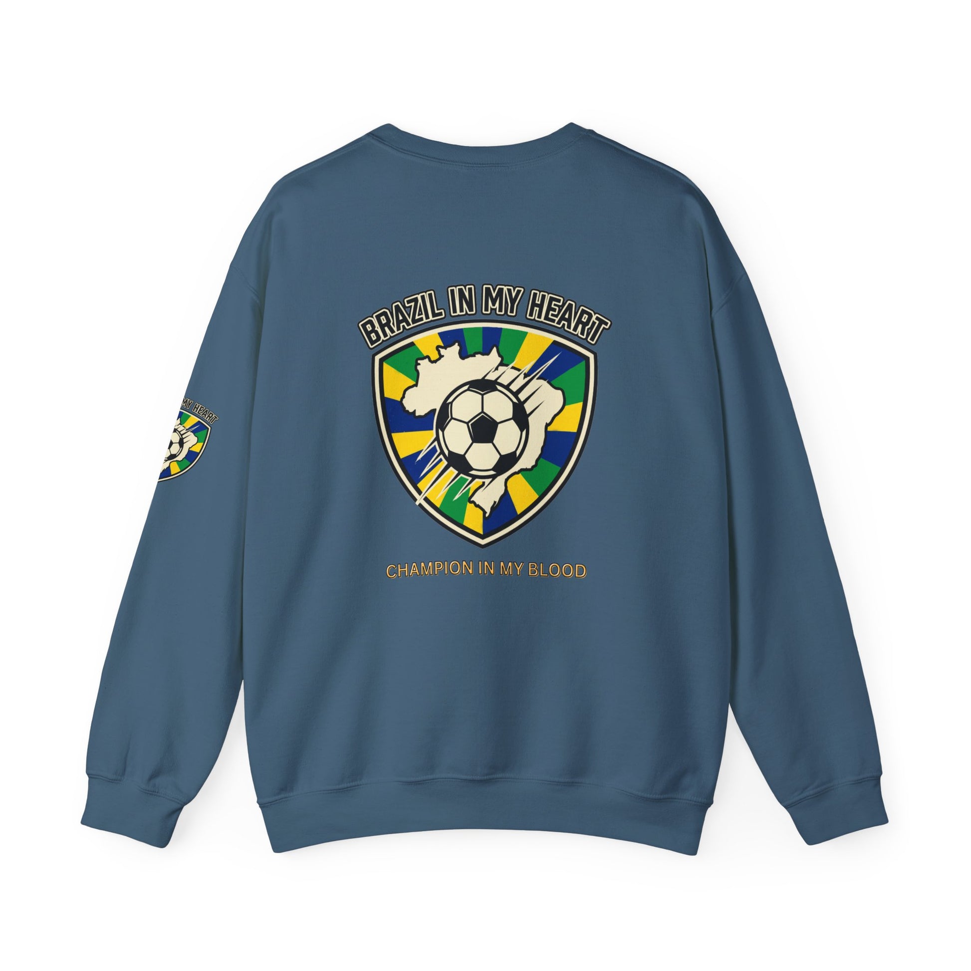 Brazil In My Heart Soccer Sweatshirt | Brazil fans world cup Soccer 2026 Sweatshirt - Trending Novelties & Gifts