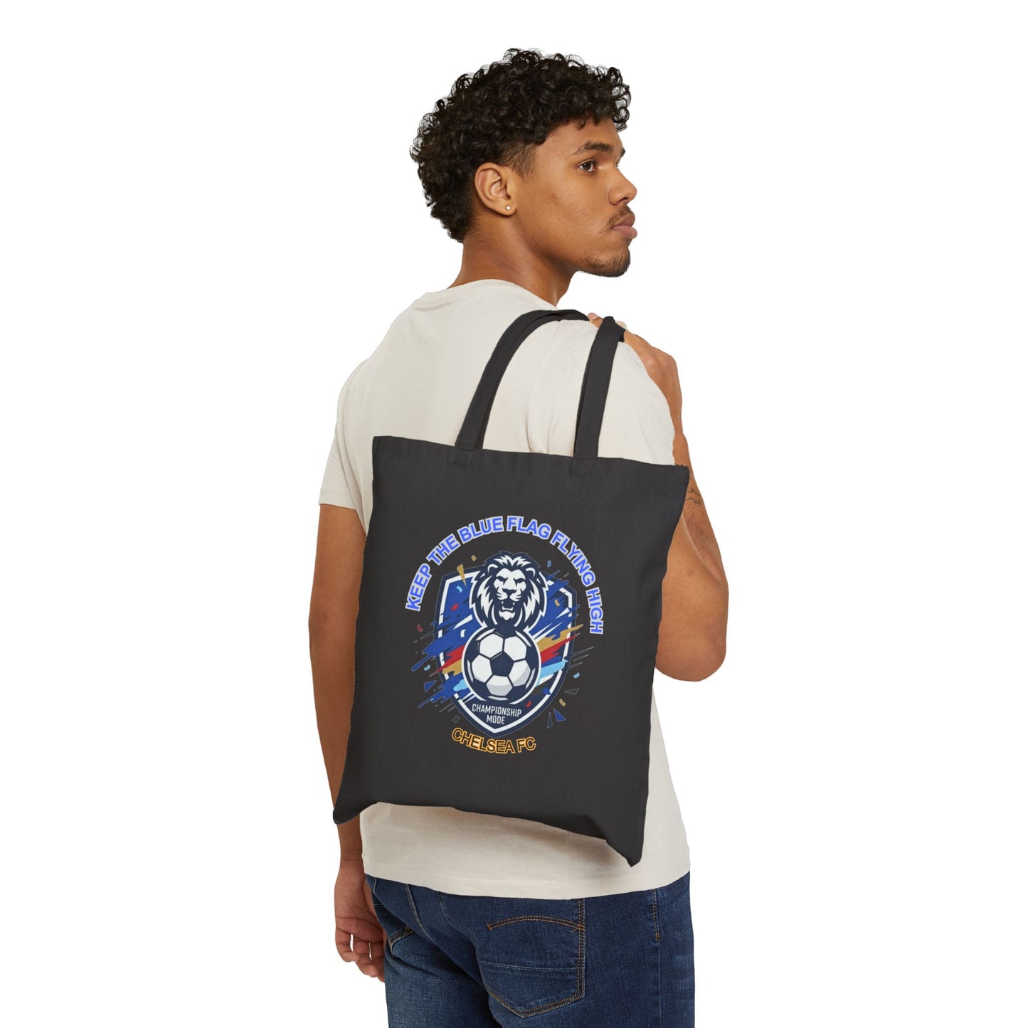 Keep the Blue Flag Flying High Tote | Chelsea Soccer Fan Pride Tote Bag, Retro Supporters - Trending Novelties & Gifts