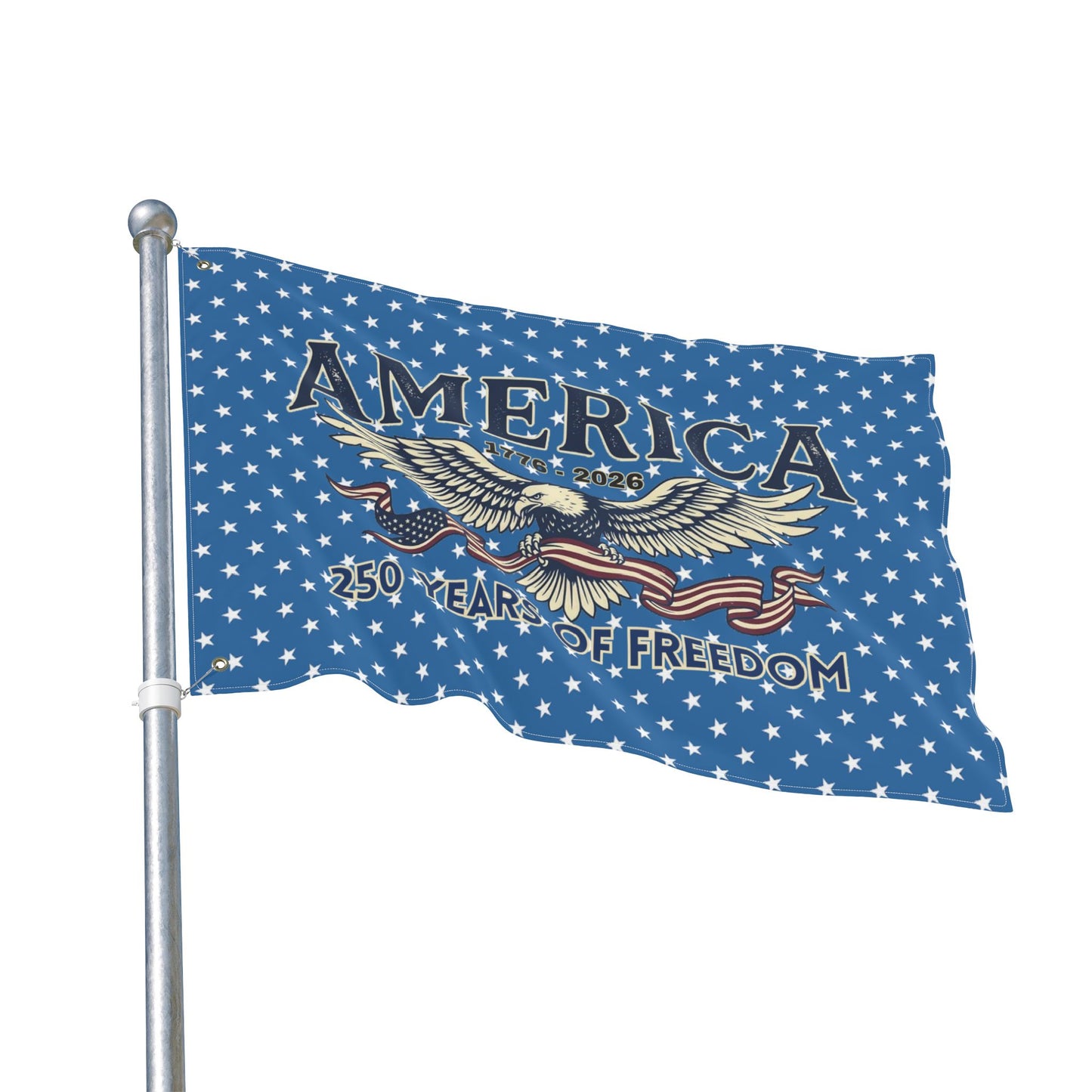 America 250 Years of Freedom Double-Sided Flag with Eagle | USA 250th ANNIVERSARY Double-Sided Flag - Trending Novelties & Gifts