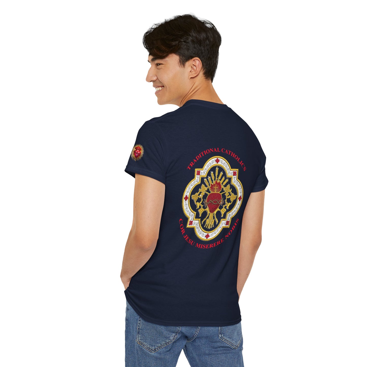 Sacred Heart Catholic Tee — Traditional Devotional Graphic T-Shirt (CT)