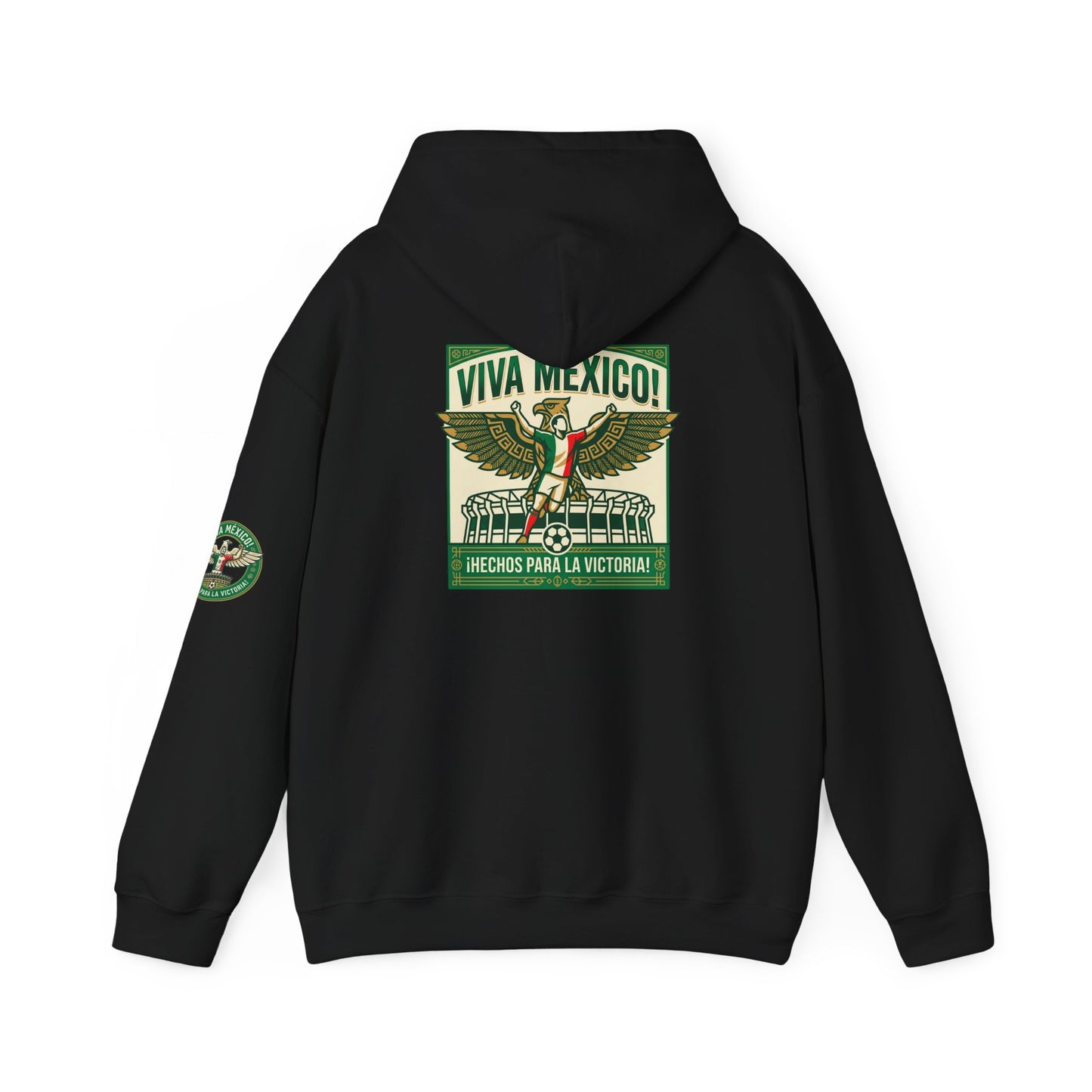 Viva México Soccer Hoodie — Retro Eagle Mexican Pride Graphic