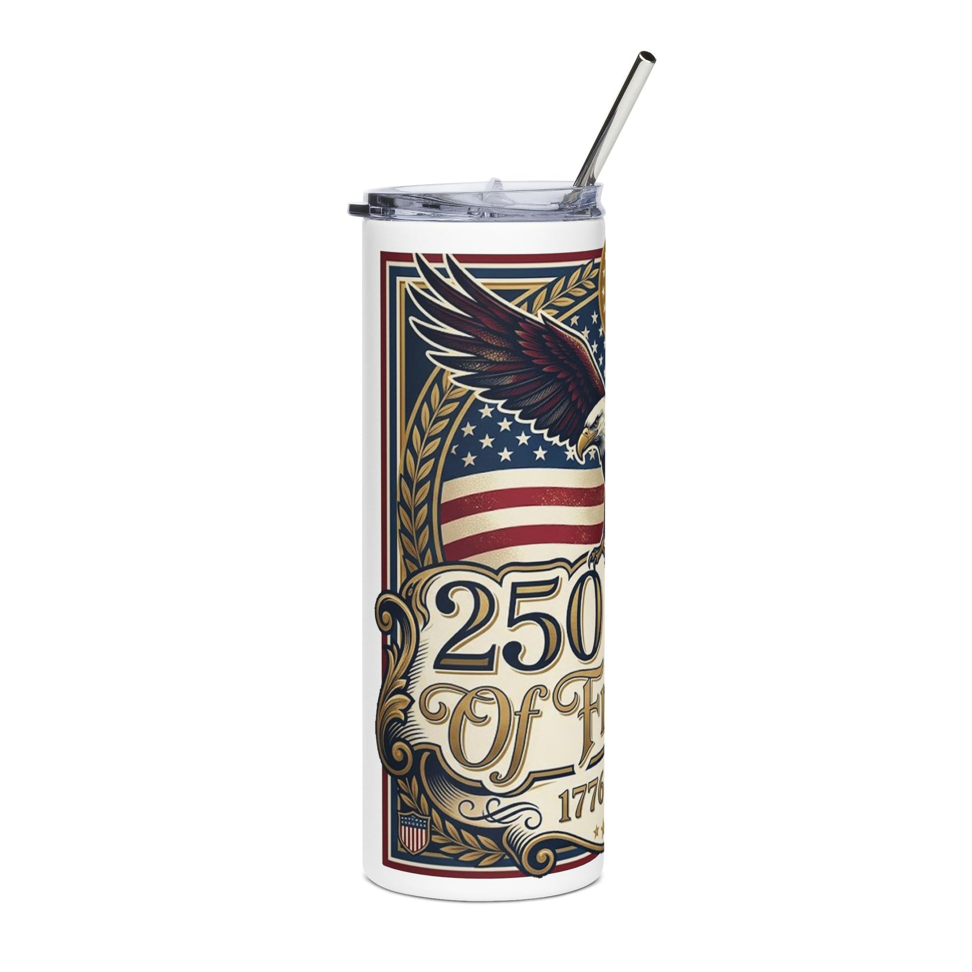 USA 250th ANNIVERSARY Patriotic Stainless Steel Tumbler 20oz — America 250 Years of Freedom Stainless Steel Tumbler - Trending Novelties & Gifts