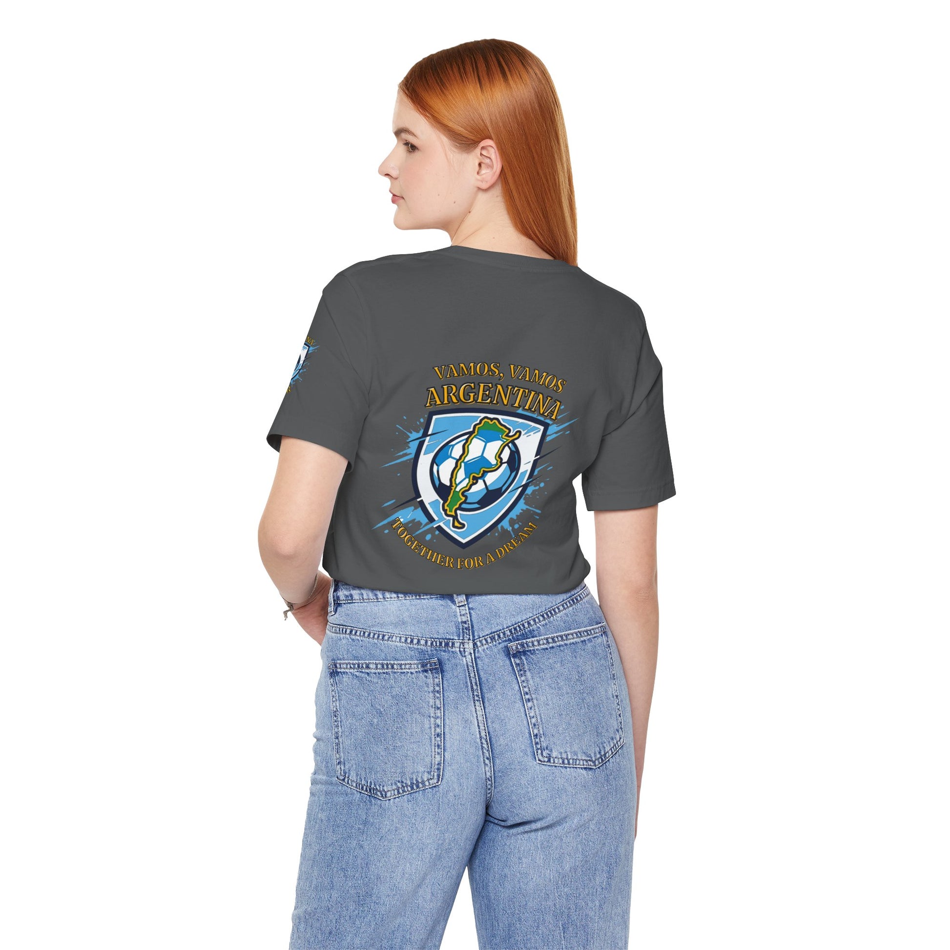 Argentina Soccer T-Shirt - "Vamos, Vamos Argentina" Together for a Dream Fan Tee - Trending Novelties & Gifts