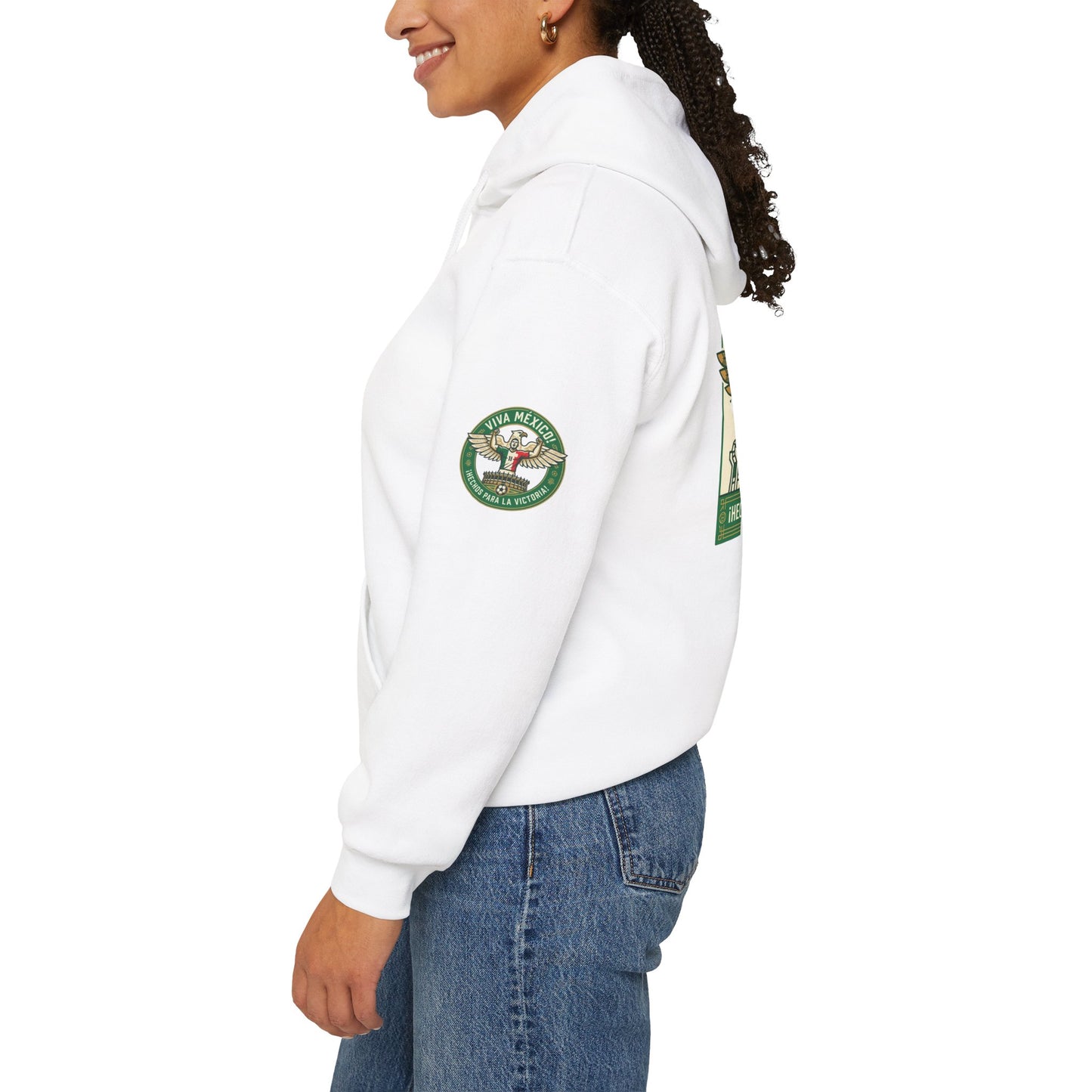 Viva México Soccer Hoodie — Retro Eagle Mexican Pride Graphic