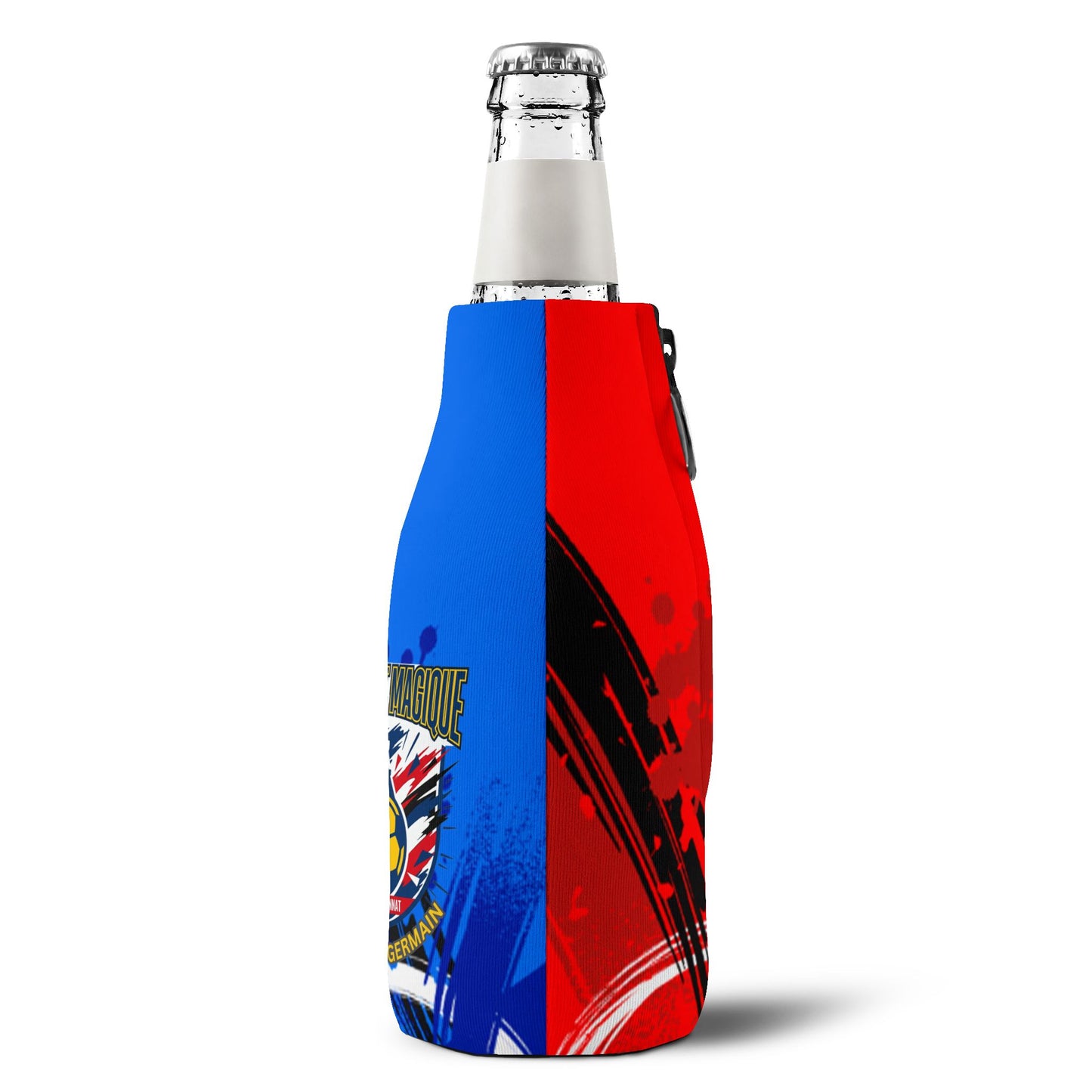 P.S.G. Fan Zip-Up Bottle Cooler Sleeve — P.S.G. Soccer  Fans Koozie - Trending Novelties & Gifts