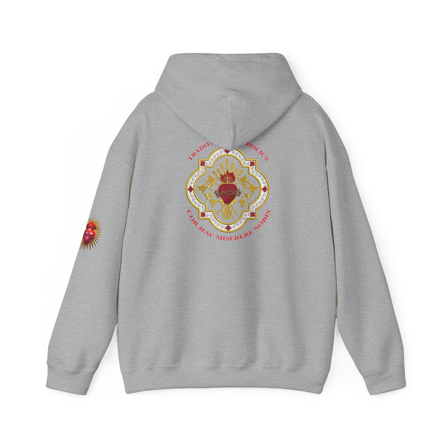 Sacred Heart Rose Hoodie — Spiritual Heart Graphic Sweatshirt (CT)