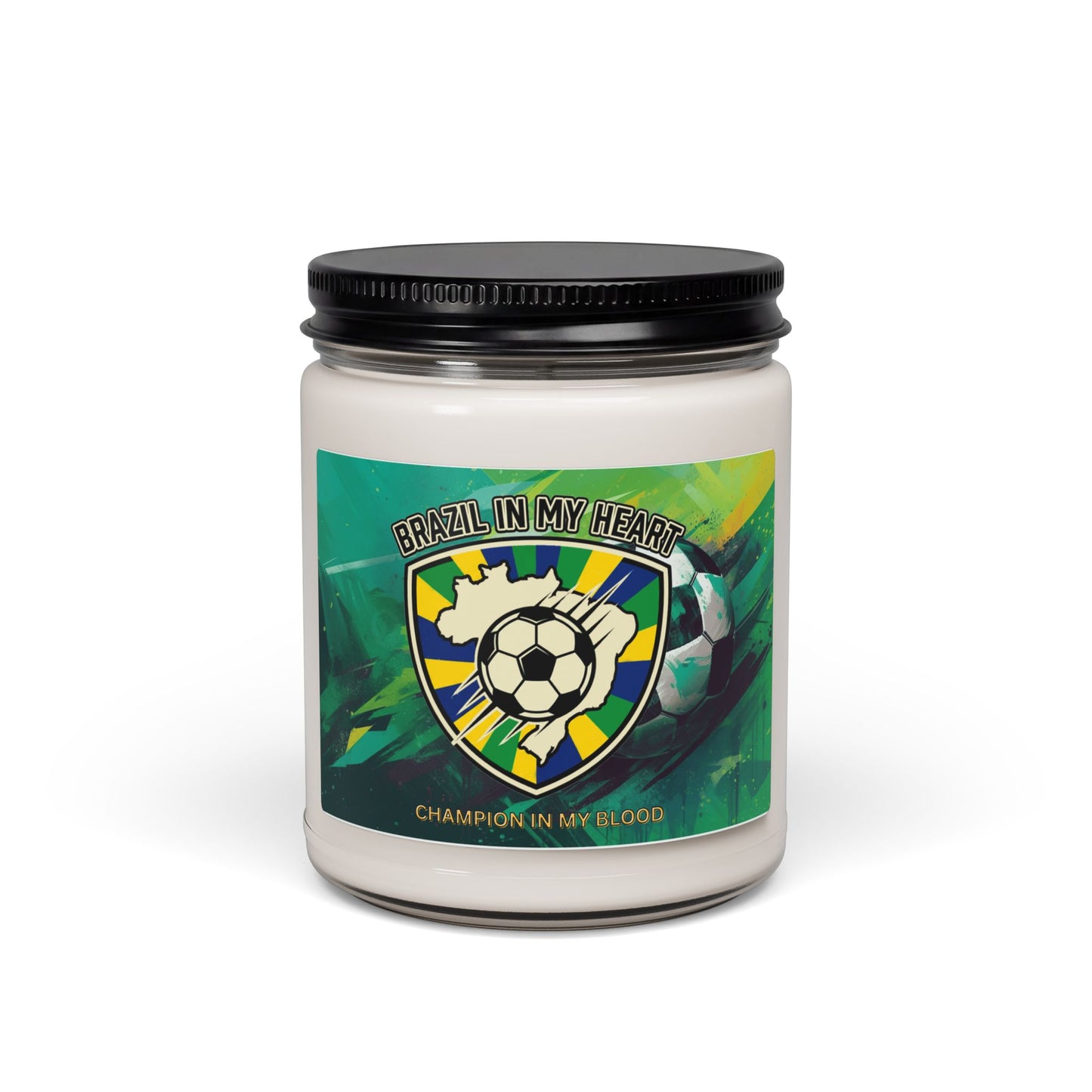 Brazil Pride Soccer Candle | Retro Championship, National Colors - Trending Novelties & Gifts