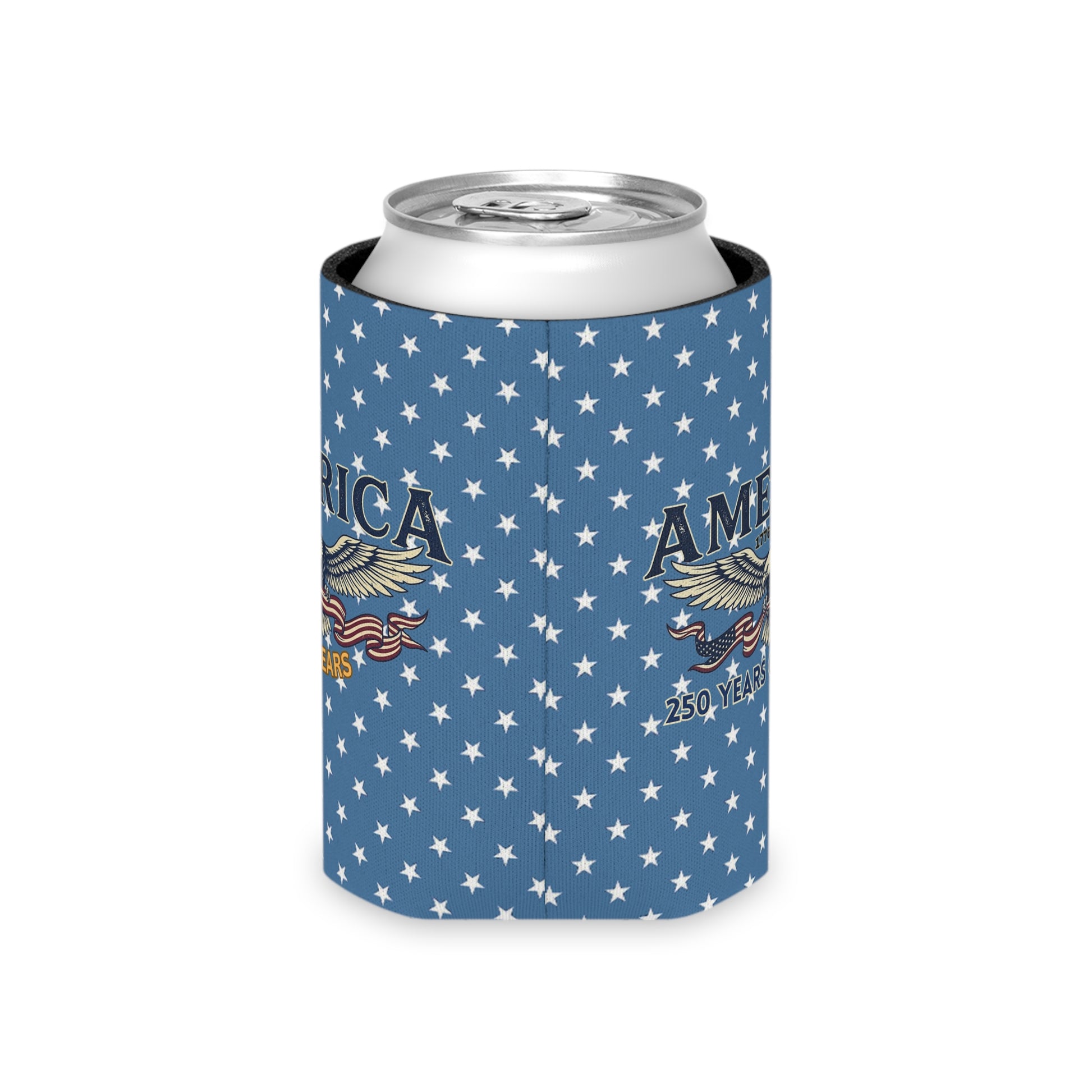 USA 250th ANNIVERSARY Can Cooler — America 250 Years of Freedom Patriotic Koozie - Trending Novelties & Gifts