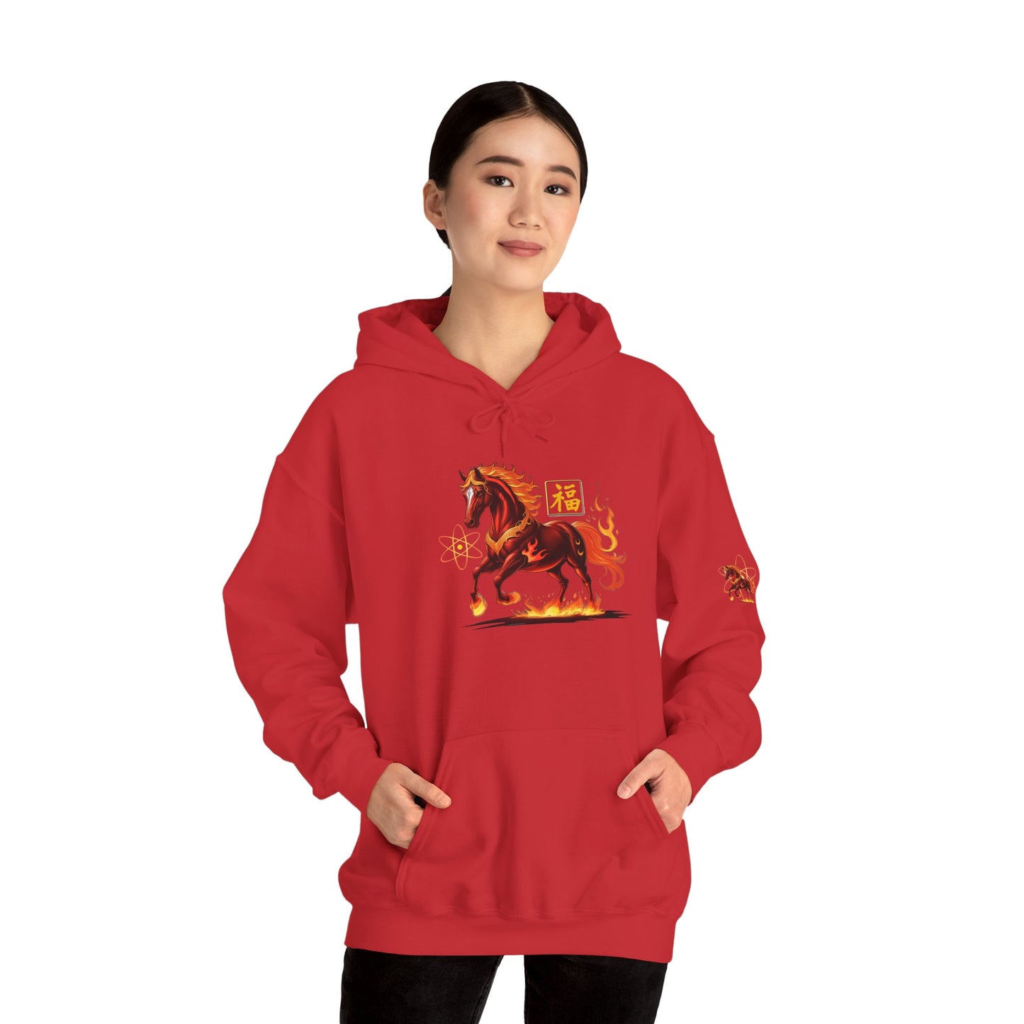 Horse of Fire Hoodie – Chinese New Year Lucky Horse Novelty Tee