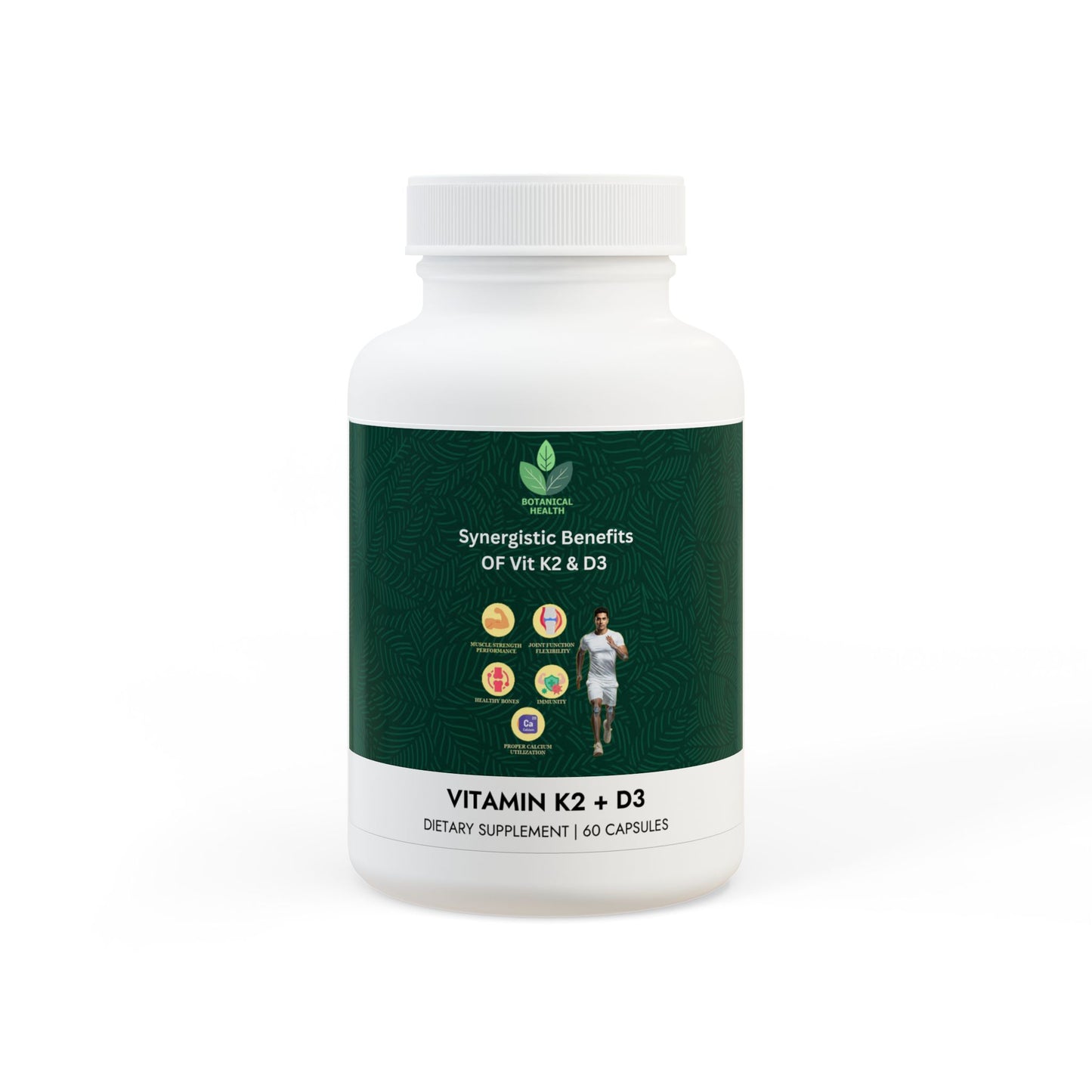 Vitamin K2 + D3 Supplement (60 Capsules)