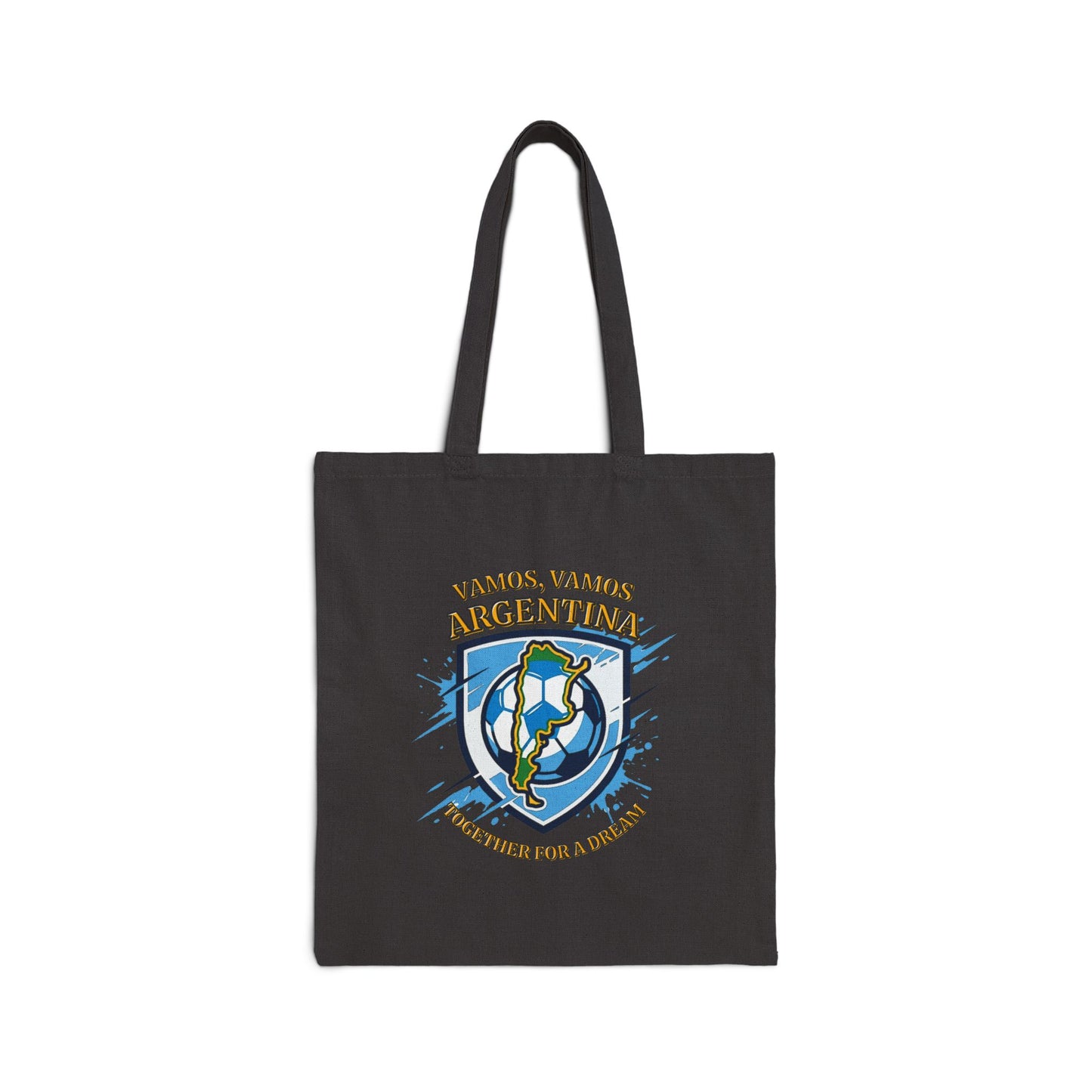 Argentina Soccer Tote Bag – 'Vamos, Vamos Argentina' Canvas Grocery & Game Day Tote - Trending Novelties & Gifts