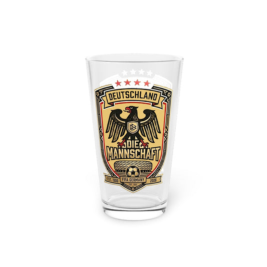 Deutschland Die Mannschaft Pint Glass – German Soccer Crest Beer Glass 16oz