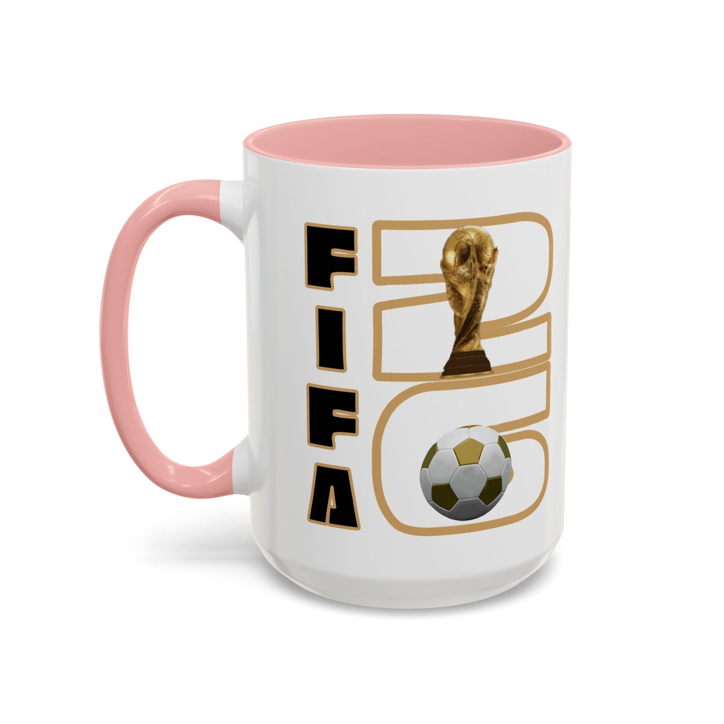 FIFA World Cup '26 Coffee Mug — Soccer Trophy & Ball Graphic 11/15oz