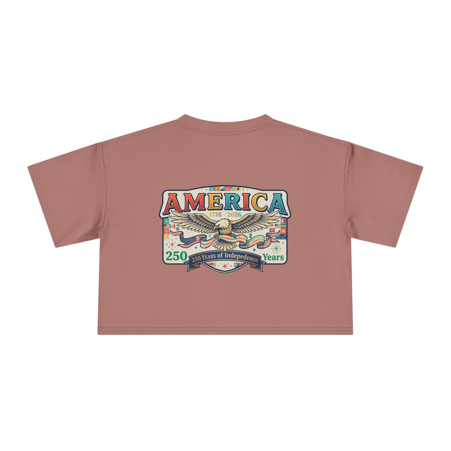 USA 250th ANNIVERSARY America Eagle  Women's Crop Tee | Patriotic 250 Years Independence Women's Crop Tee - Trending Novelties & Gifts