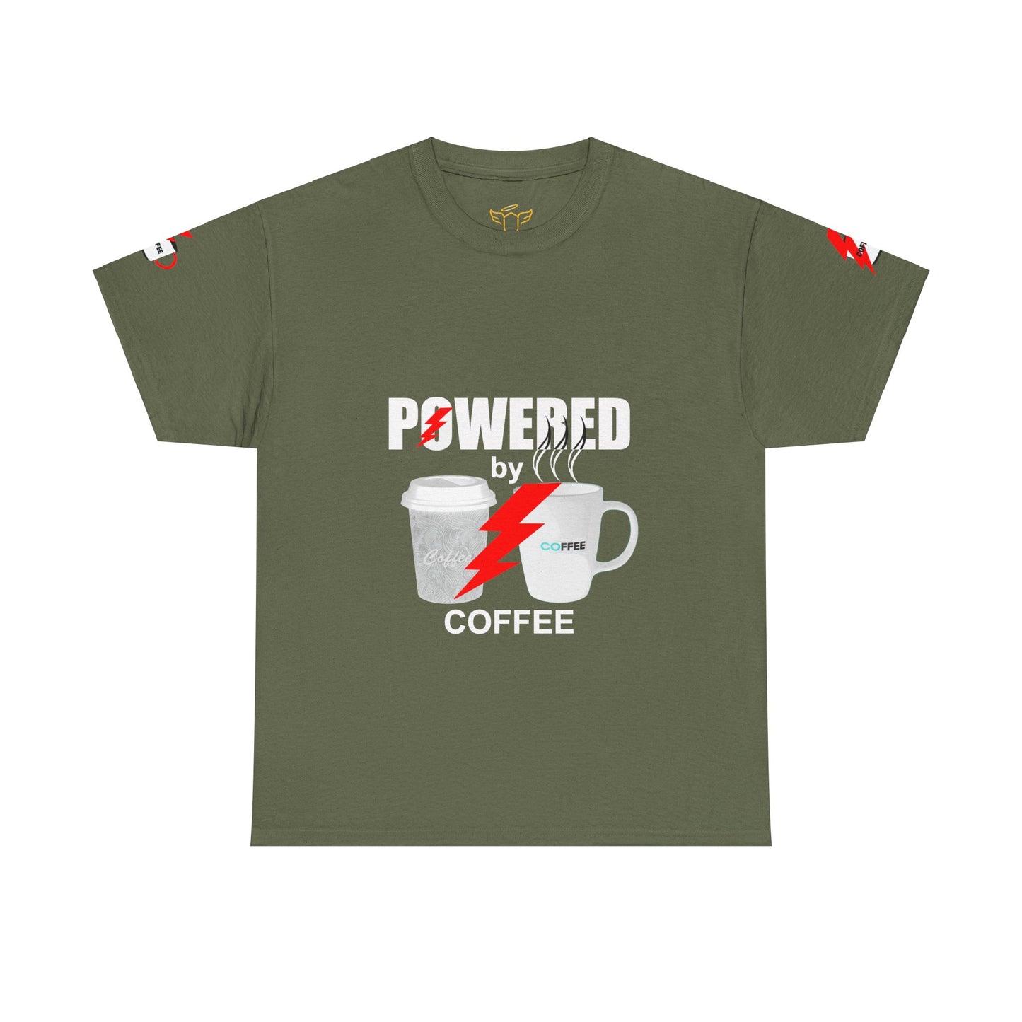 Coffee Lovers Heavy Cotton T-shirt - Powered by Coffee.