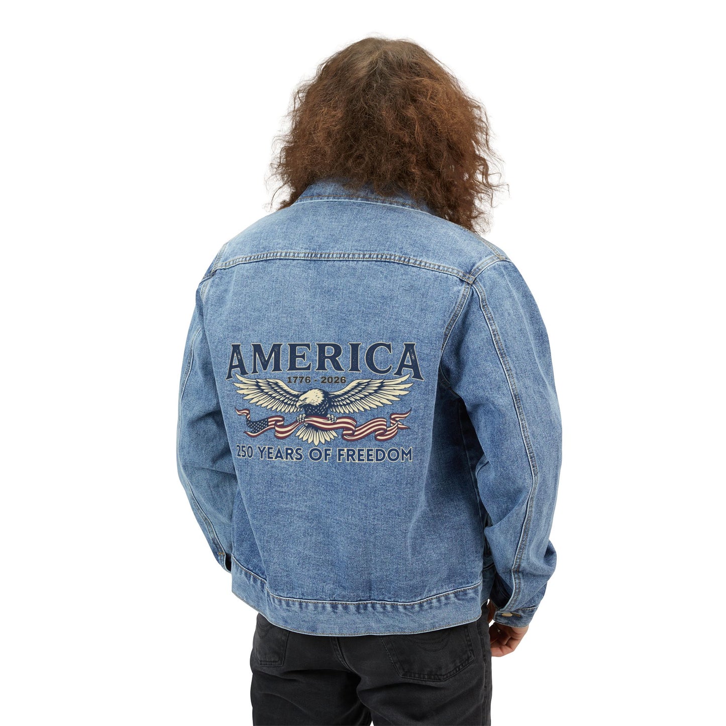 USA 250th ANNIVERSARY Denim Jacket —America 250 Years of Freedom Jean Jacket - Trending Novelties & Gifts