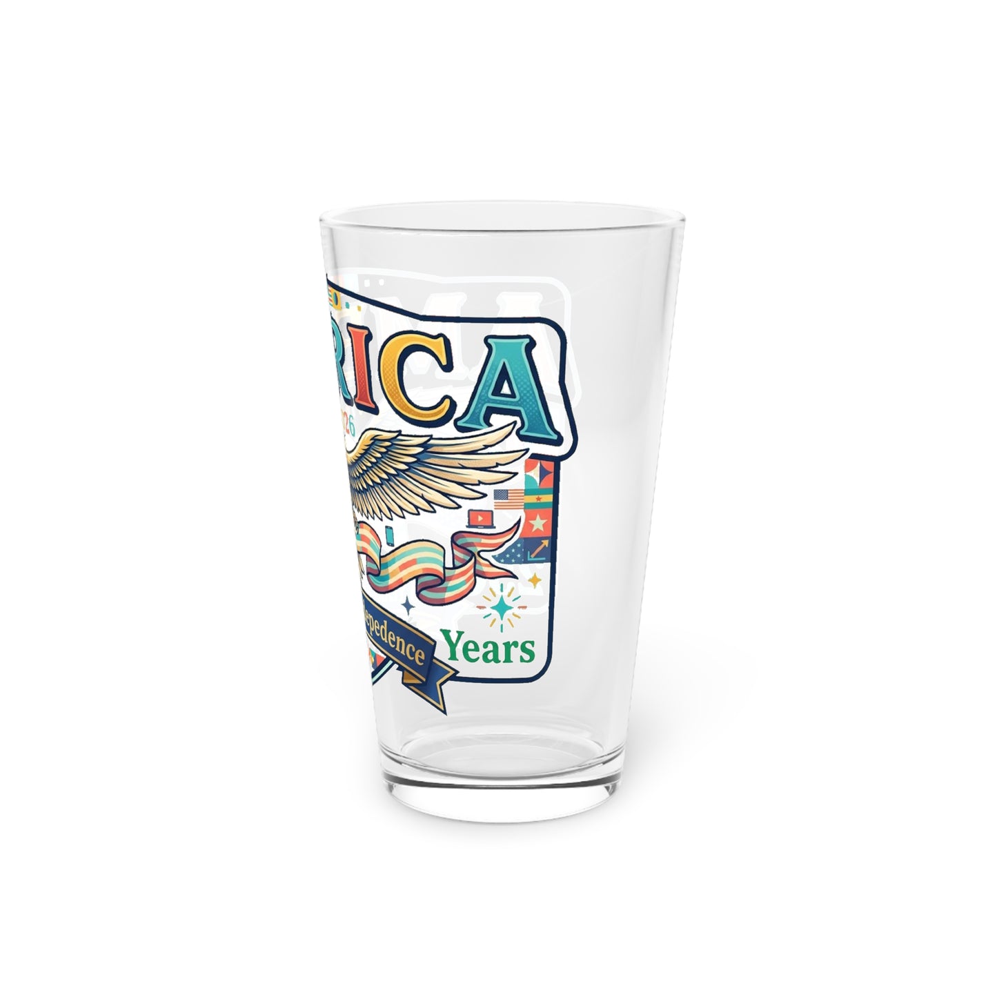 USA 250th ANNIVERSARY Eagle Pint Glass — 16oz America's Independence Day Beer Glass - Trending Novelties & Gifts
