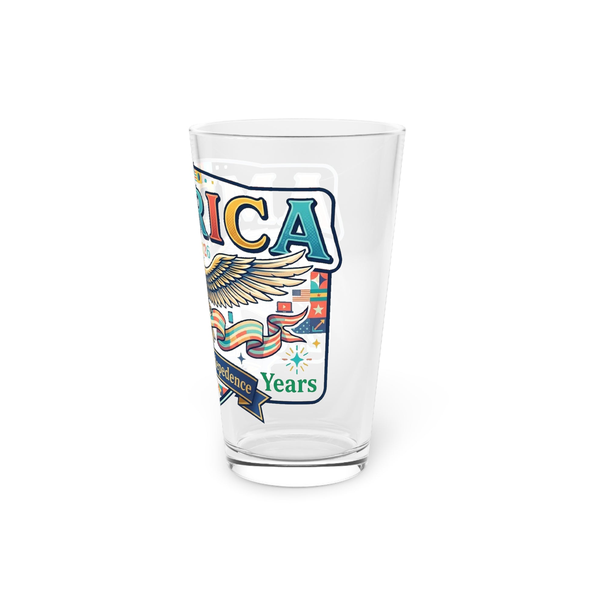 USA 250th ANNIVERSARY Eagle Pint Glass — 16oz America's Independence Day Beer Glass - Trending Novelties & Gifts