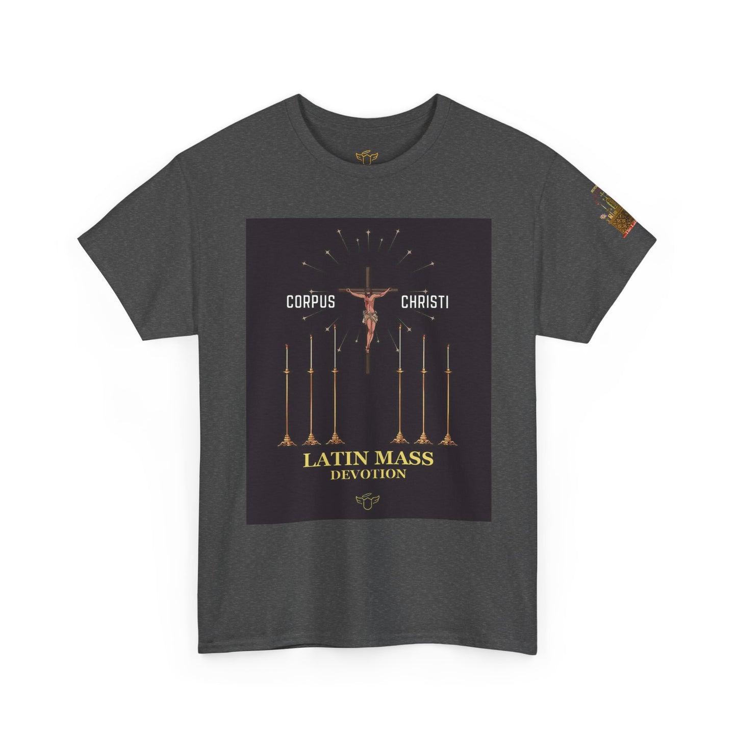 Corpus Christi Crucifix Tee — Latin Mass Devotion T-Shirt (CT)