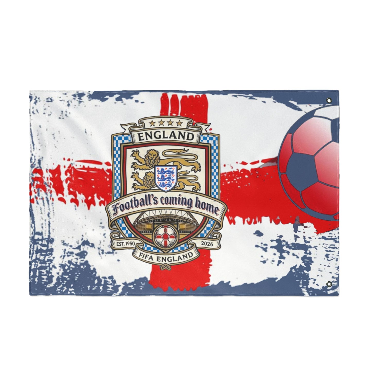 England Football Flag – 'Football's Coming Home' Soccer Fan Banner