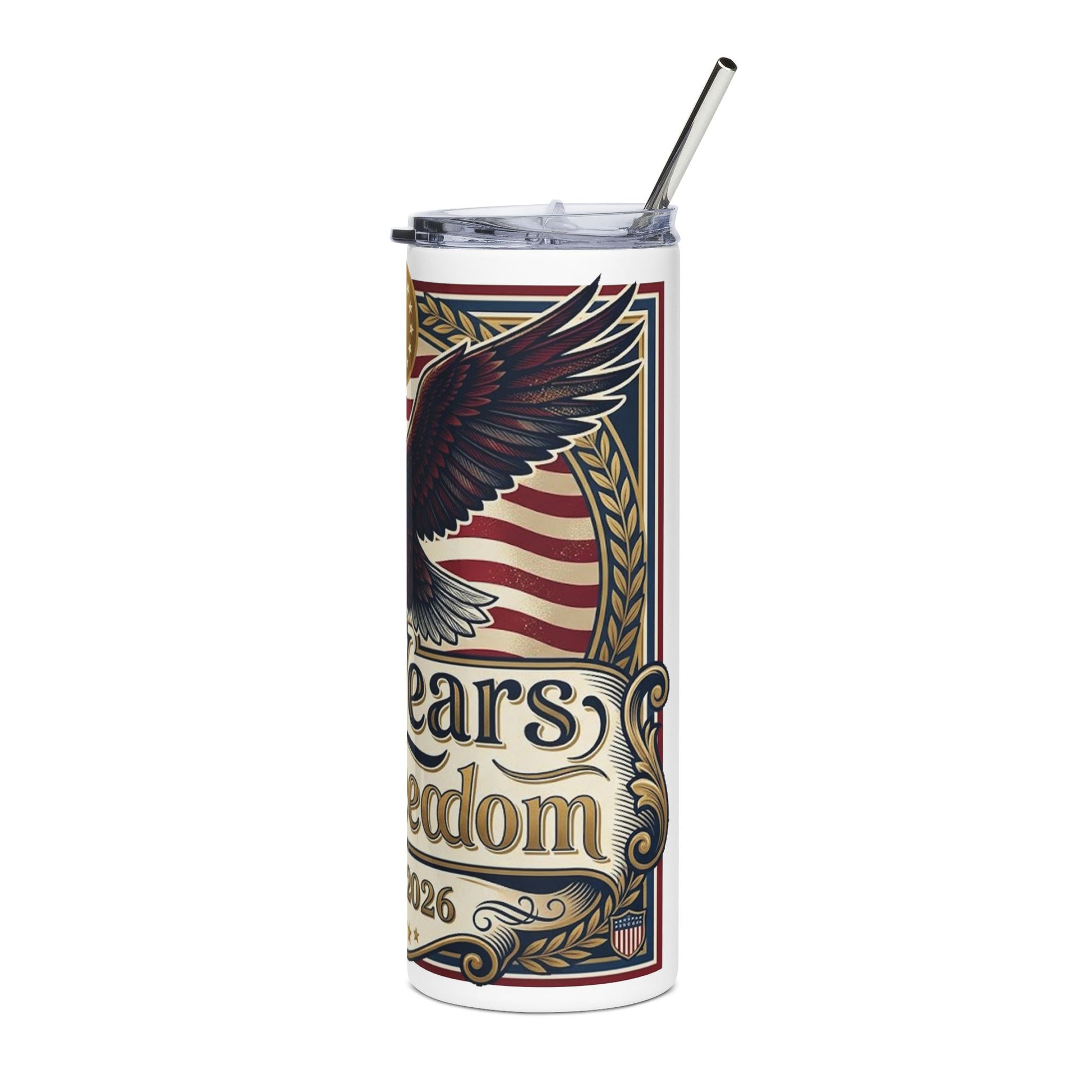 USA 250th ANNIVERSARY Patriotic Stainless Steel Tumbler 20oz — America 250 Years of Freedom Stainless Steel Tumbler - Trending Novelties & Gifts