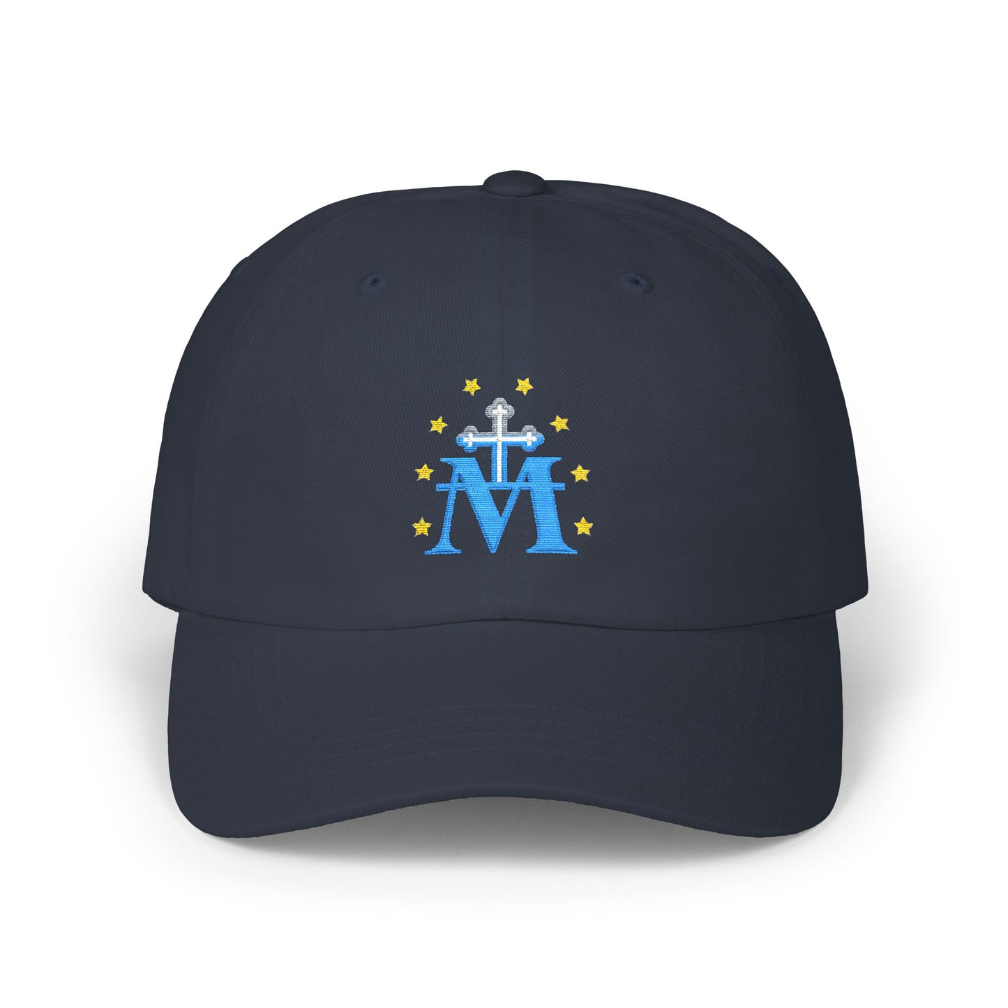 Marian 'M' Embroidered Cap — Blue Marian Monogram Cap (EM)
