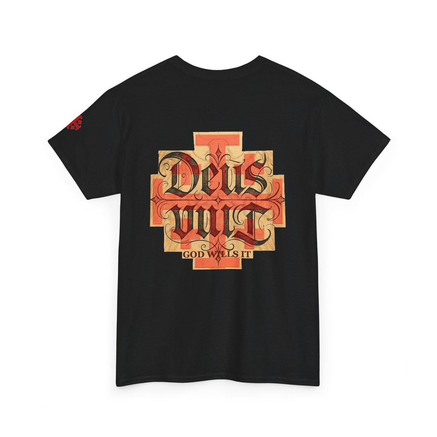 Deus Vult T-Shirt — Medieval Knight Cross Graphic Tee (CT)