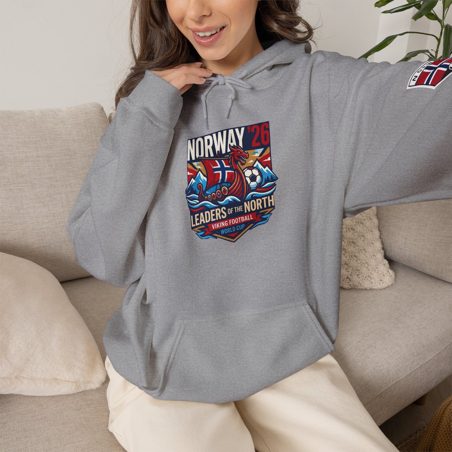 Norway '26 Leaders of the North Hoodie — Norwegian Soccer Fan Pullover