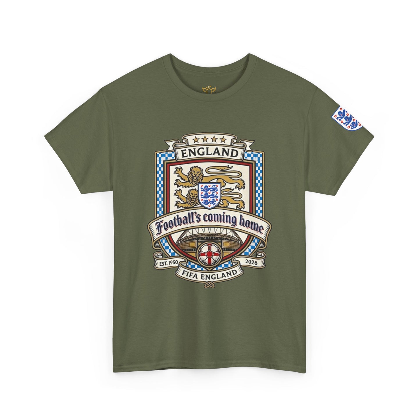 England's Soccer Fan's Crest T-Shirt - "Football's Coming Home"