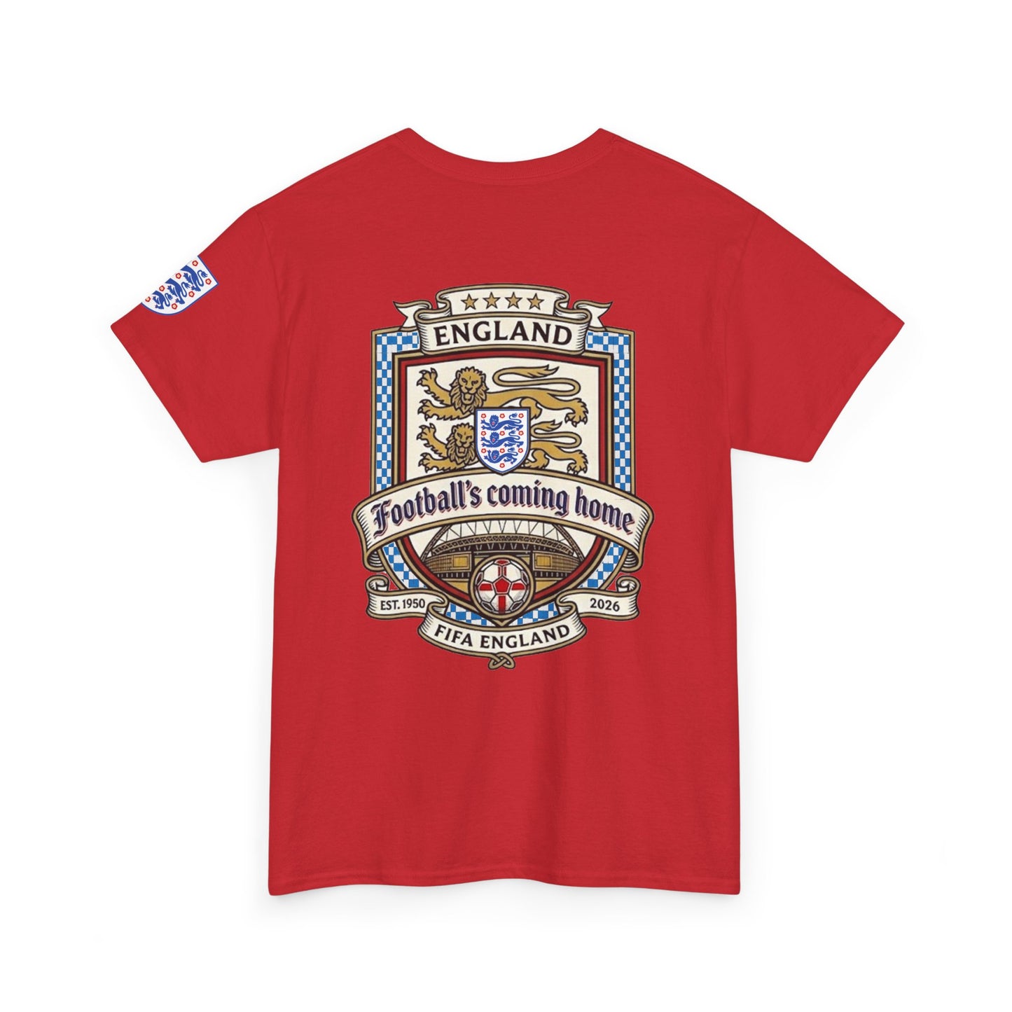 England's Soccer Fan's Crest T-Shirt - "Football's Coming Home"