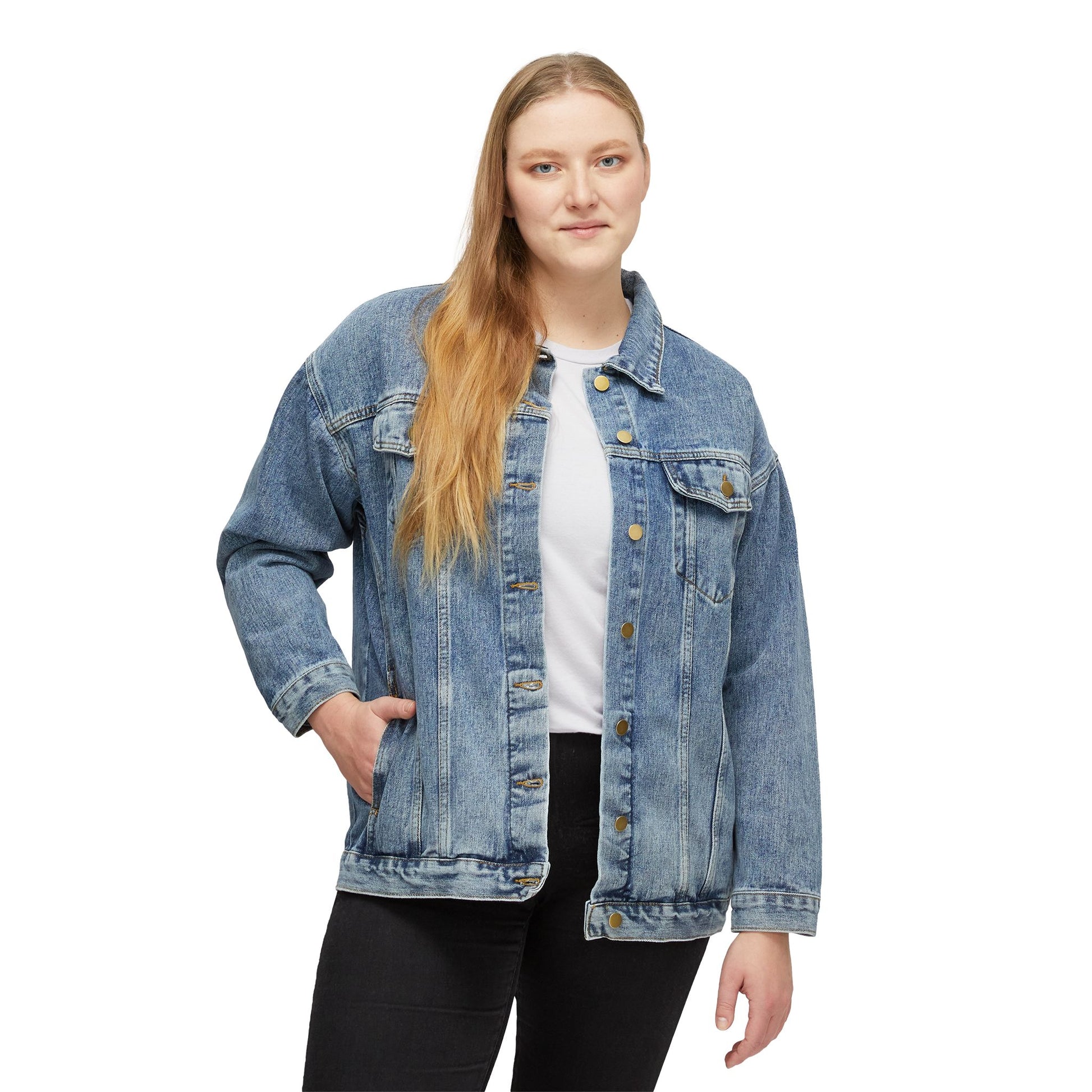 USA 250th ANNIVERSARY Women's Denim Jacket — 250 Years of Freedom Patriotic Eagle Back Print - Trending Novelties & Gifts