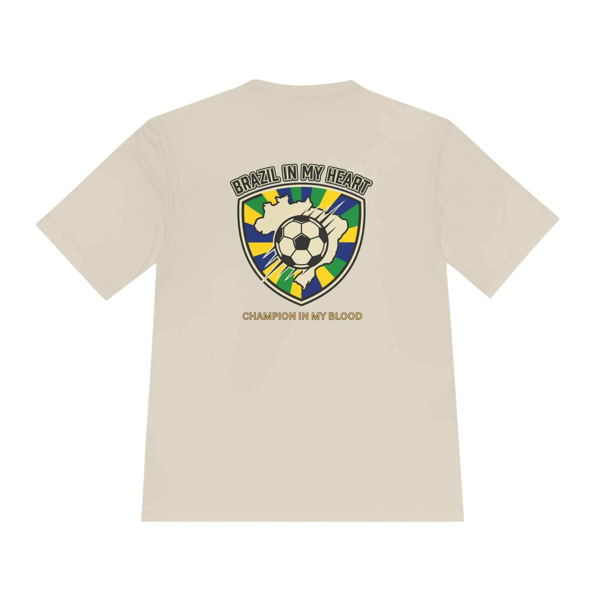 Brazil In My Heart Soccer Tee — Champion In My Blood Moisture-Wicking Shirt - Trending Novelties & Gifts