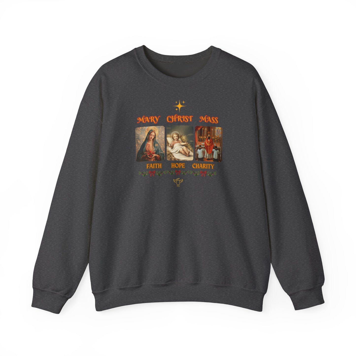 Christmas Crewneck Sweatshirt - Catholic Holiday Design (CT)