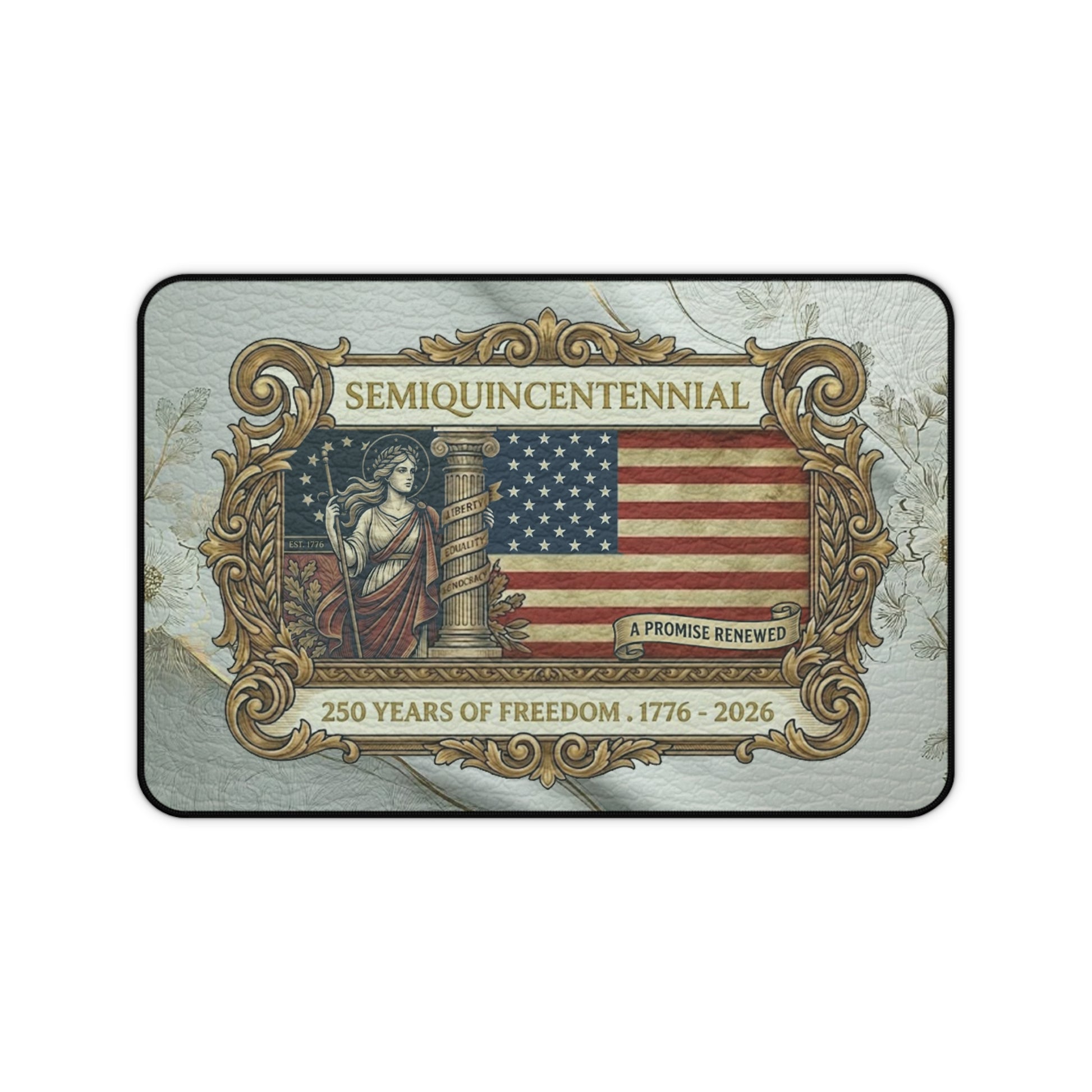 USA 250th ANNIVERSARY  (Semiquincentennial) Commemorative Desk Mat |  America 250 Years of Freedom Vintage Design Desk Mat - Trending Novelties & Gifts