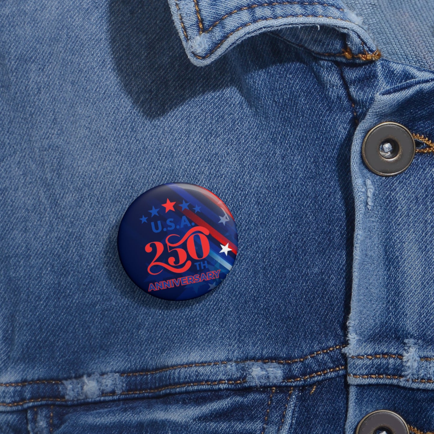 USA 250th Anniversary Pin Button — Patriotic Commemorative Badge - Trending Novelties & Gifts