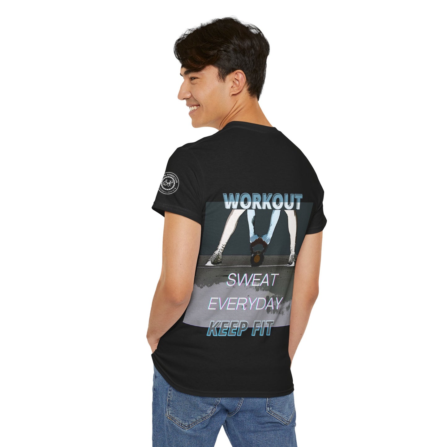 Fitness Workout Quotes Unisex Tee - "KEEP FIT" Cotton T-shirt. FQT